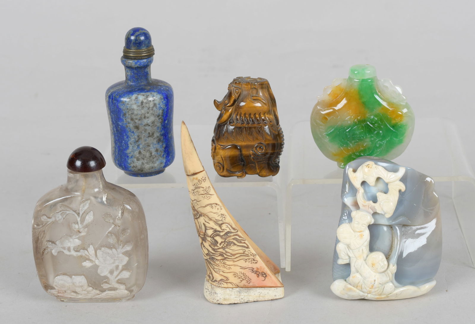 A Group of Chinese Snuff Bottles, Jade, Etc... (1 of 13)