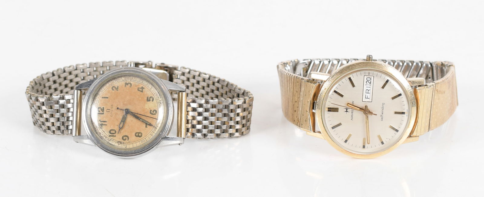Two Vintage Wristwatches, Omega and Hamilton (1 of 8)
