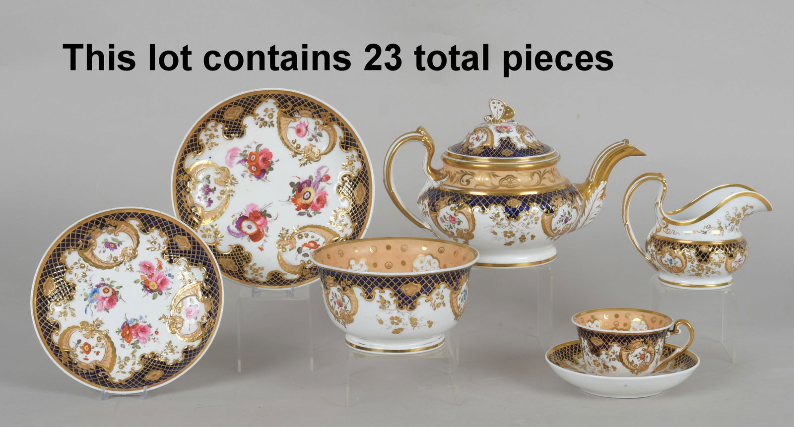 English Porcelain Part Tea Service, John & William Ridgway (1 of 14)