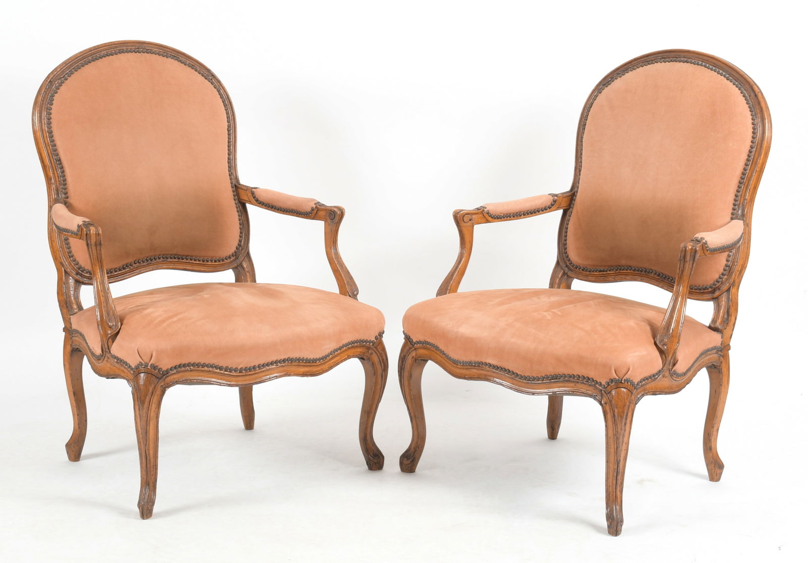 Pair of Louis XV Carved Beechwood Fauteuils (1 of 12)
