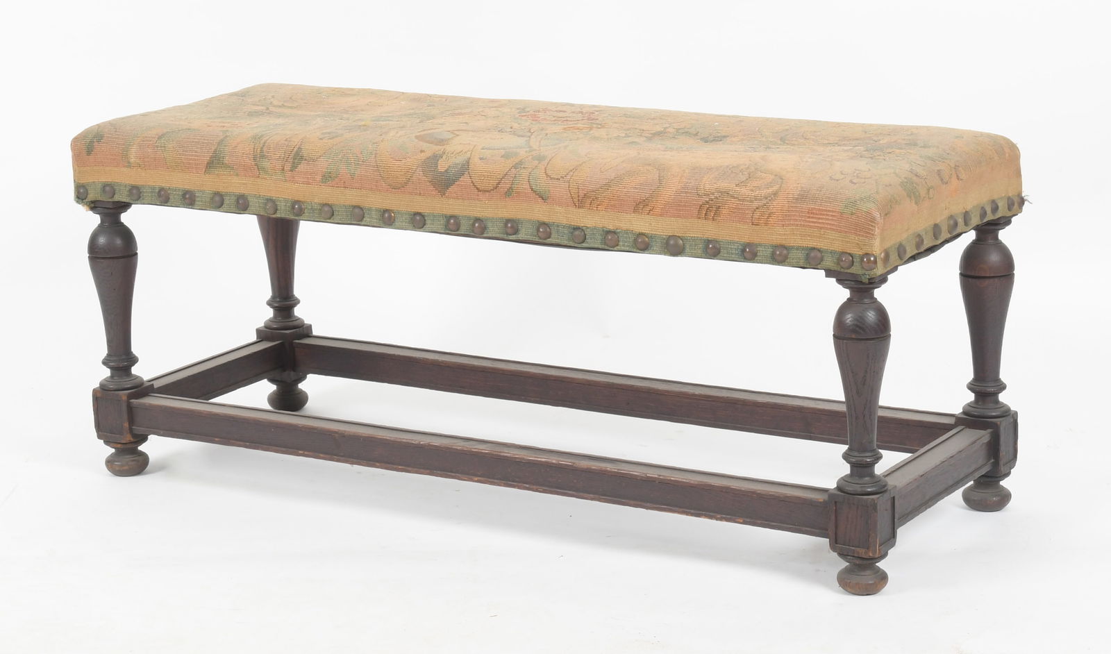 Baroque Style Carved Oak Bench (1 of 8)