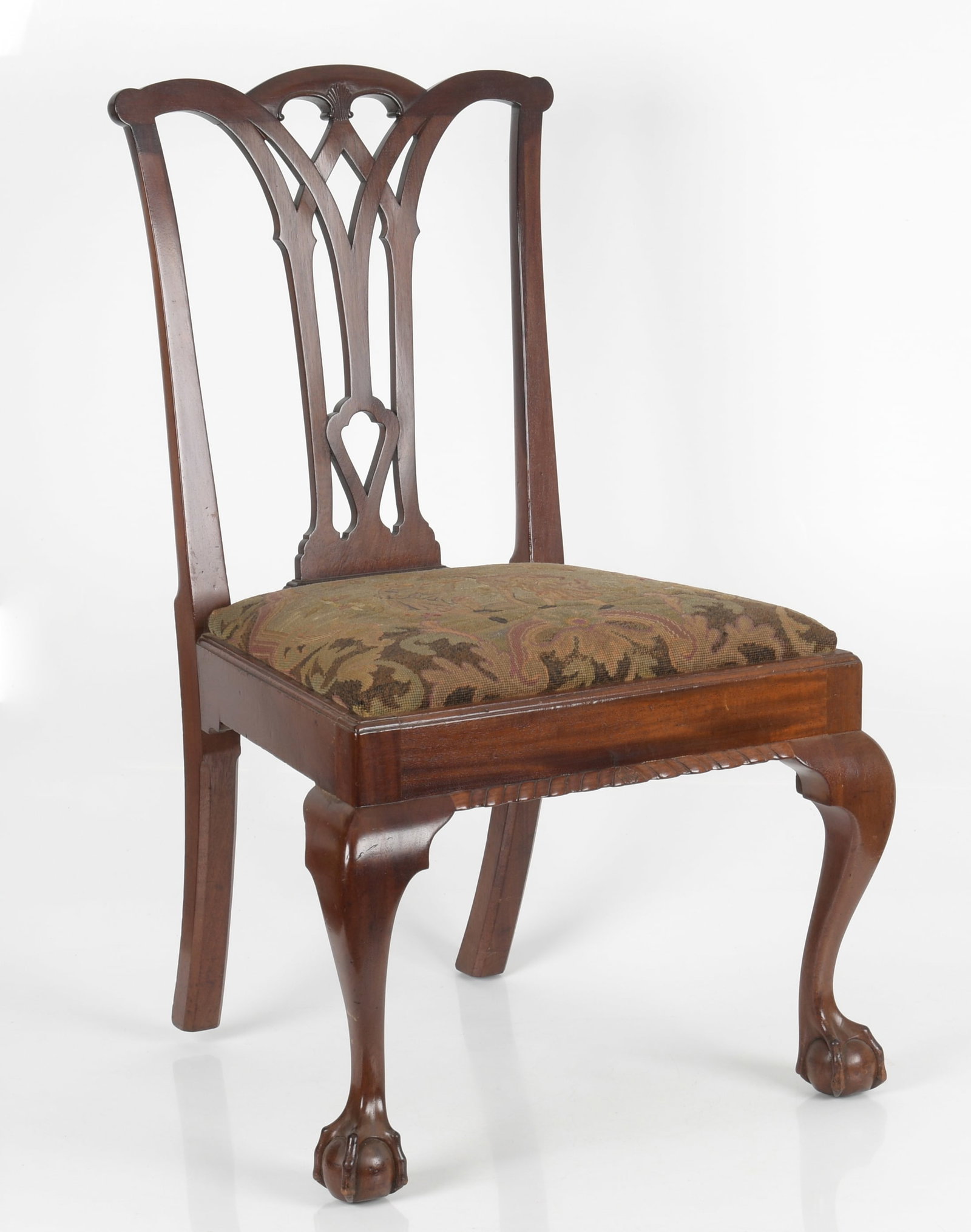 Chippendale Style Carved Mahogany Side Chair (1 of 9)