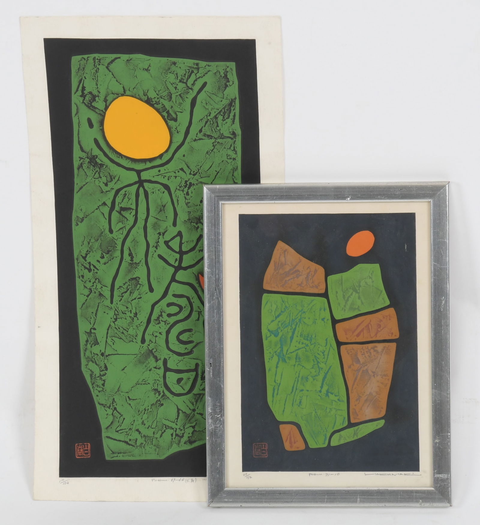 Haku Maki (Japanese 1924 - 2000) Two Woodblocks (1 of 7)