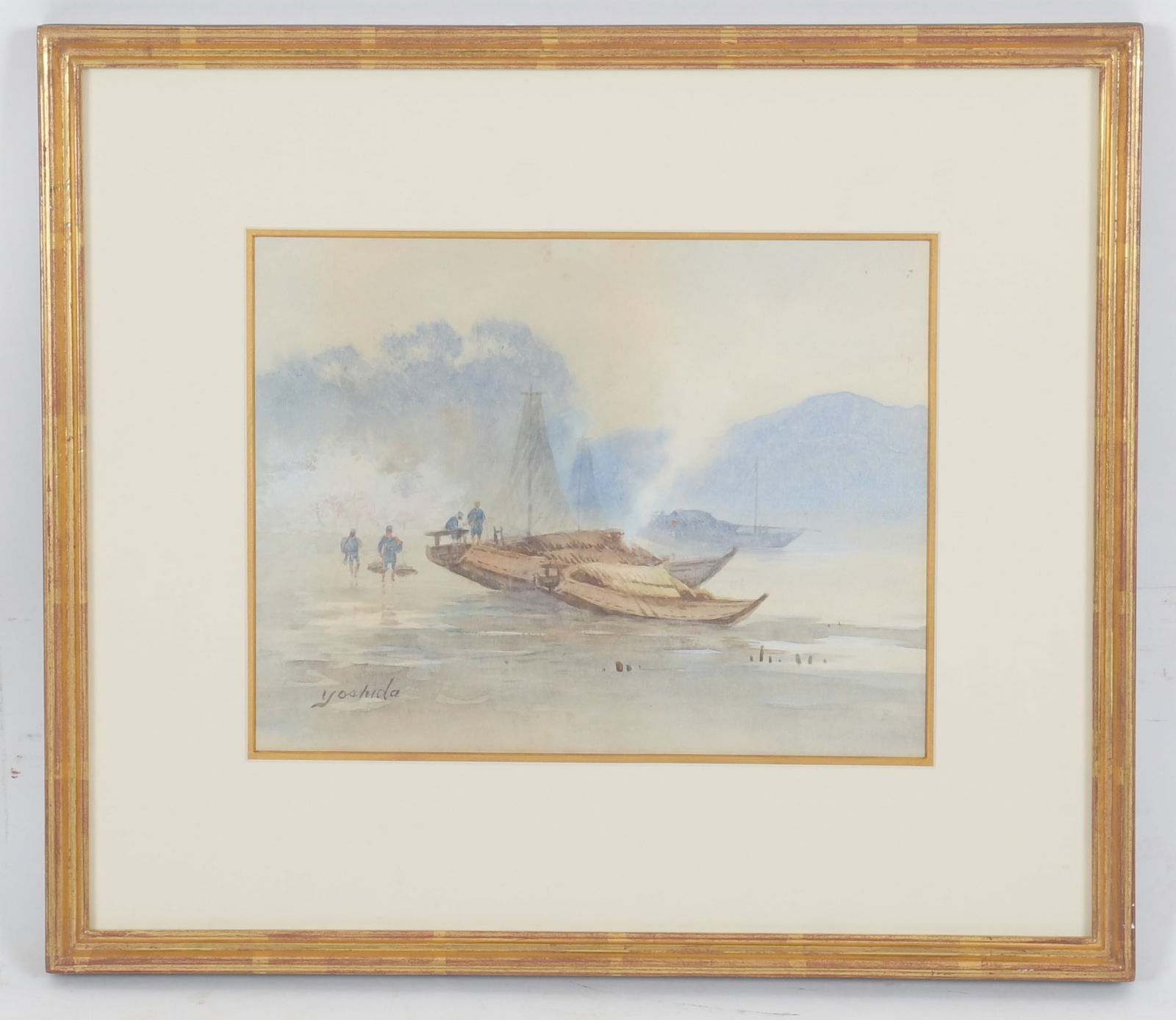 (Japanese School Watercolor) Signed Yoshida (1 of 5)