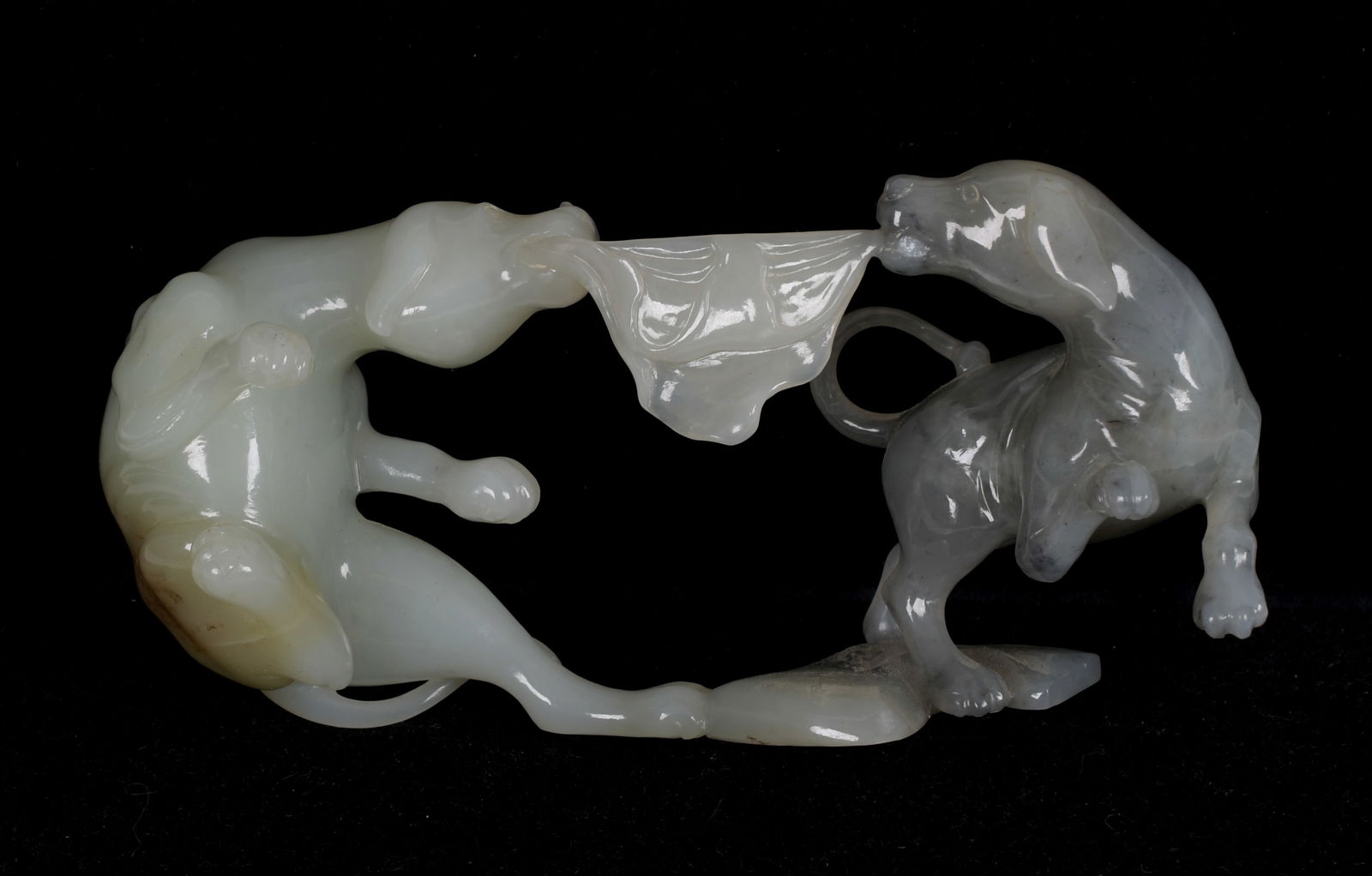A Chinese Jade Group, Two Dogs (1 of 7)