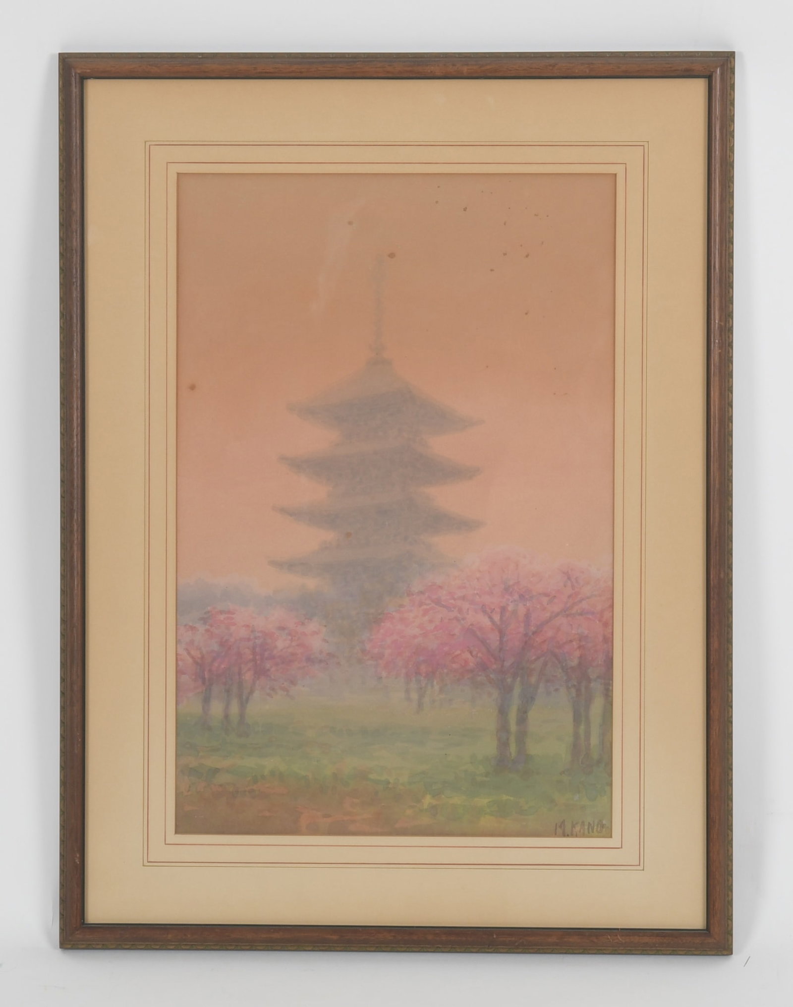 Japanese Watercolor, Early 20th Century, M. Kano (1 of 5)