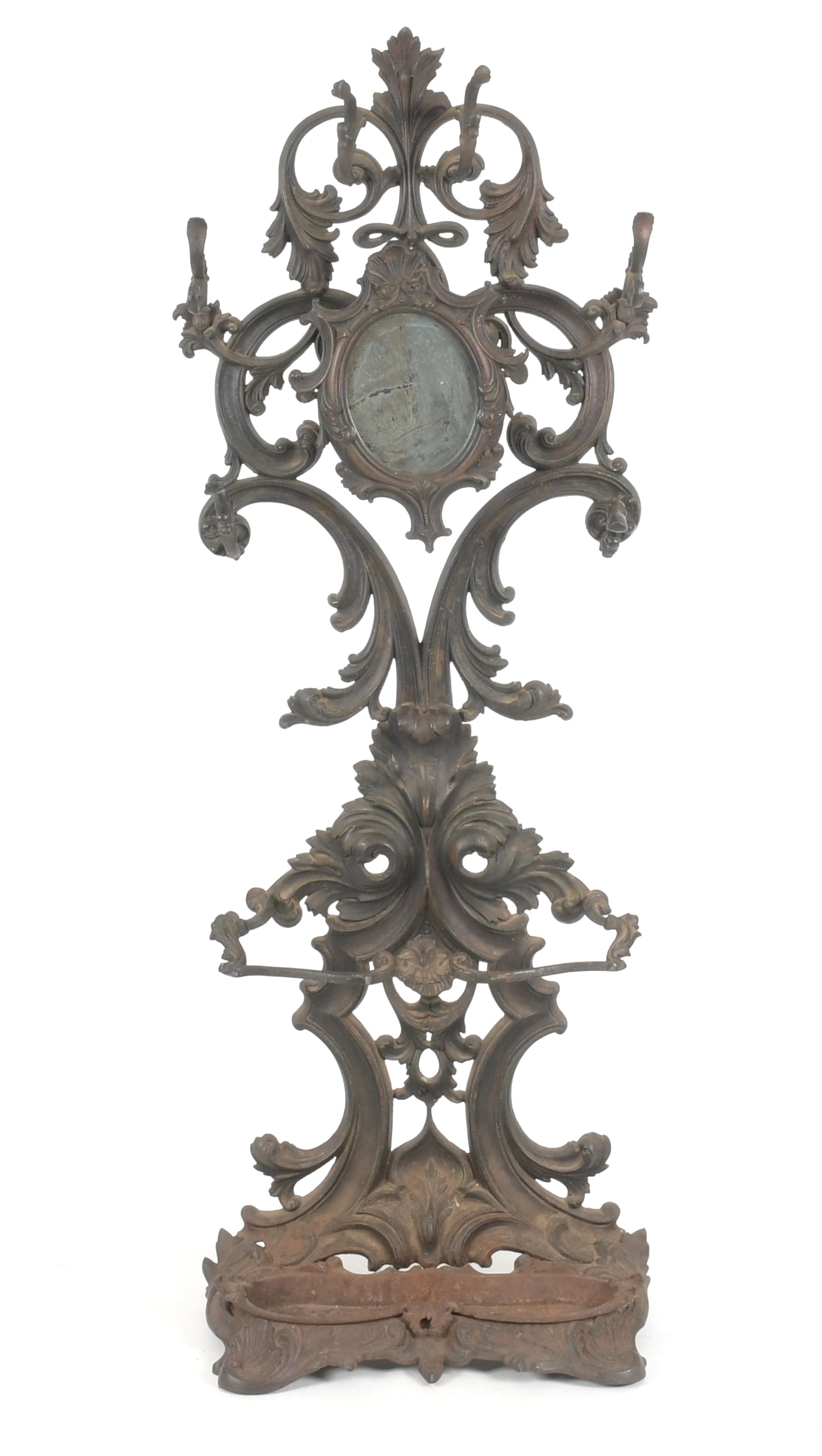 American Rococo Revival Cast Iron Hall Tree, 19th Century (1 of 11)