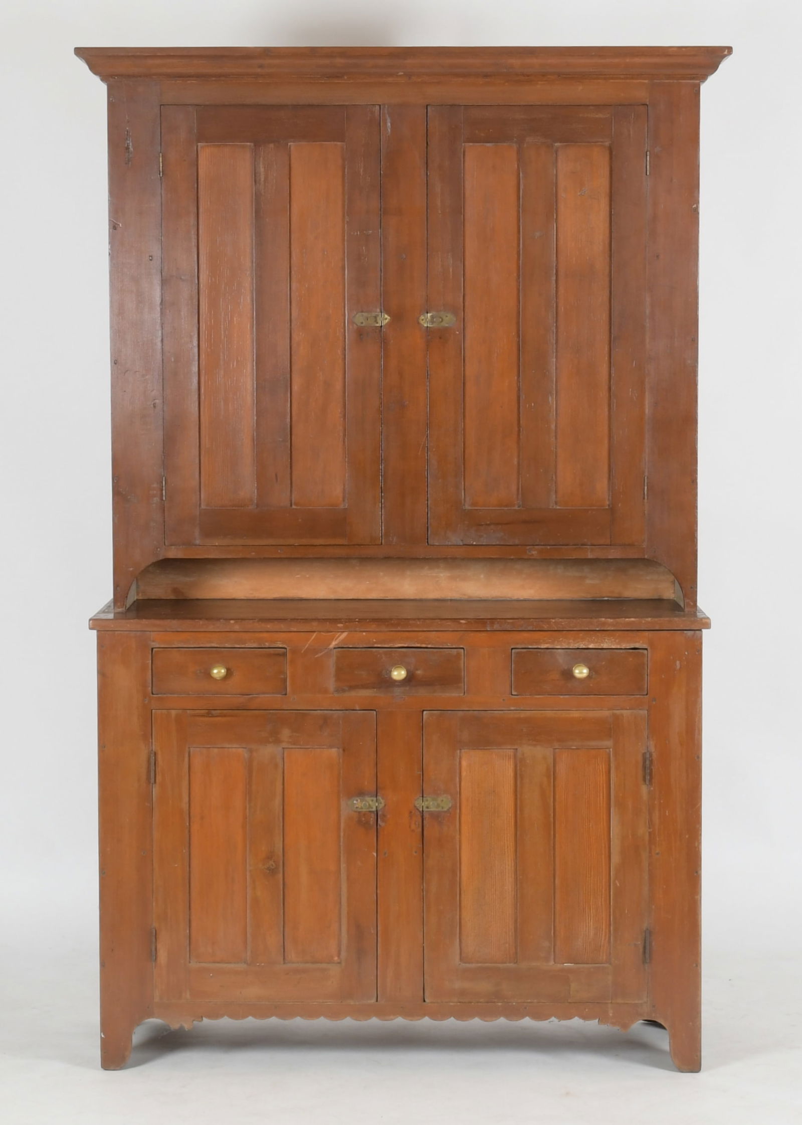 Pennsylvania Cherry and Pine Blind Two-Part Dutch Cupboard (1 of 13)