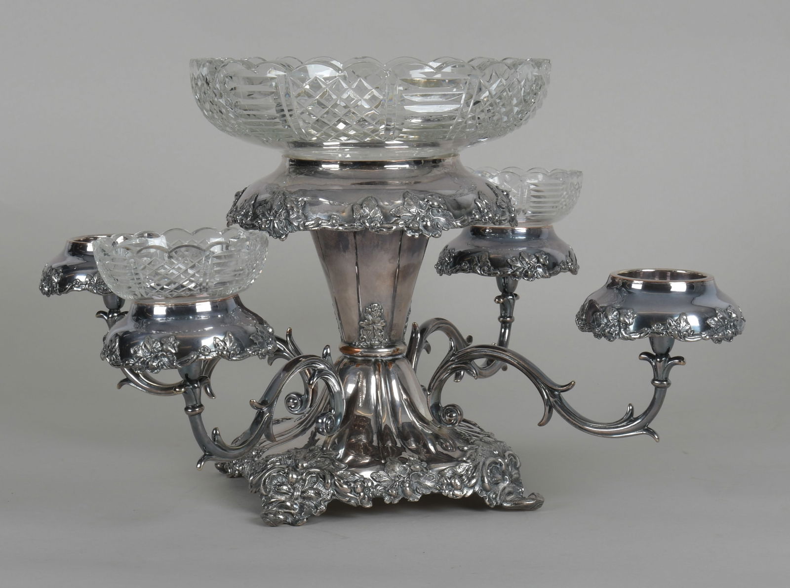 An Old Sheffield Plate Epergne (1 of 8)