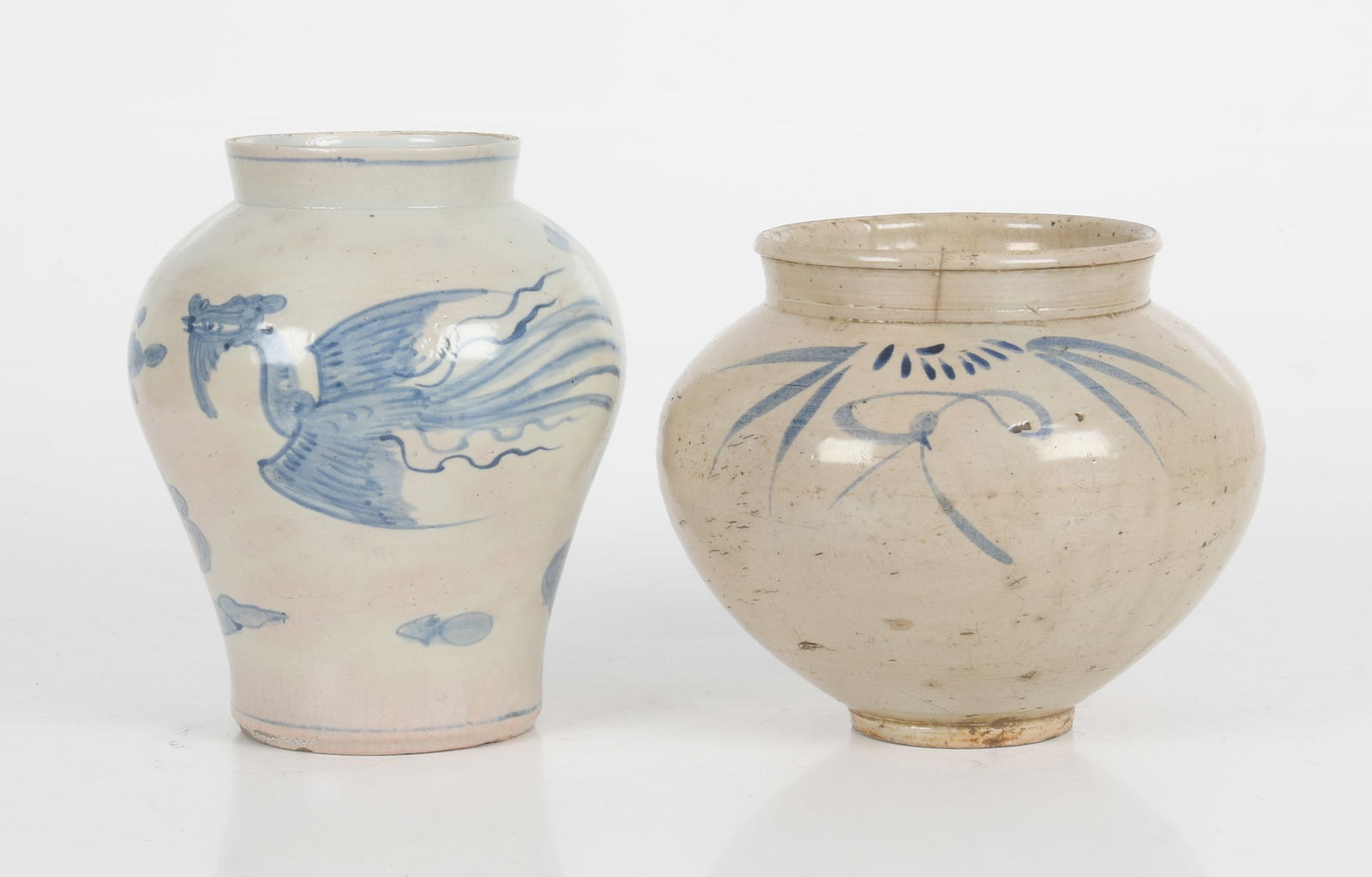 A Korean Blue and White Jar and Vase (1 of 10)