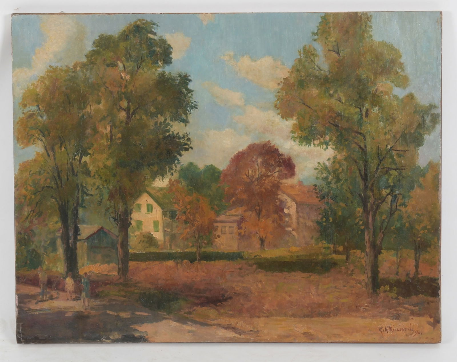 Cesare A. Ricciardi (1892 - 1973) Oil on Canvas (1 of 8)