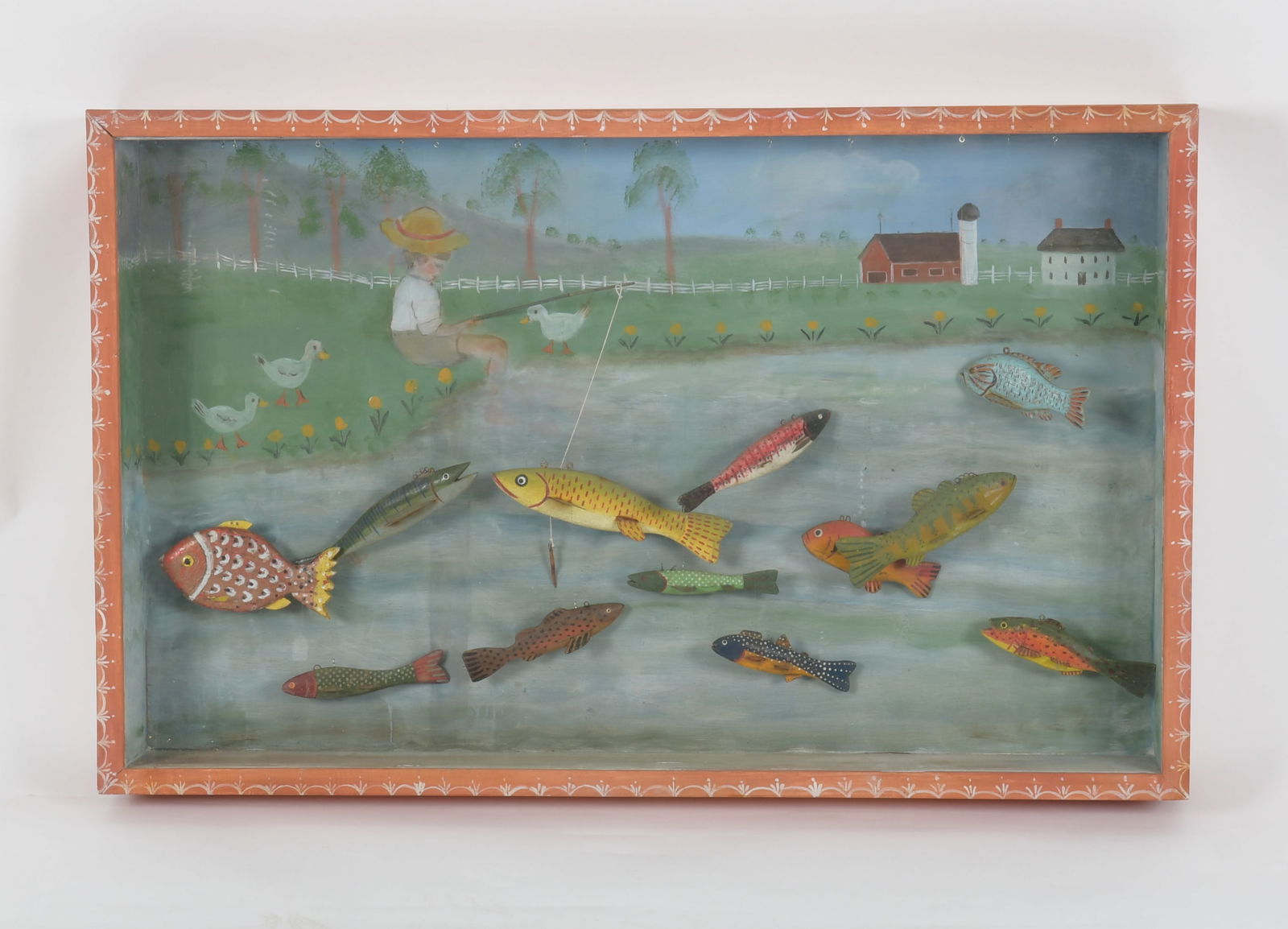 Collection of Twelve Vintage Polychromed Fishing Lures (1 of 11)