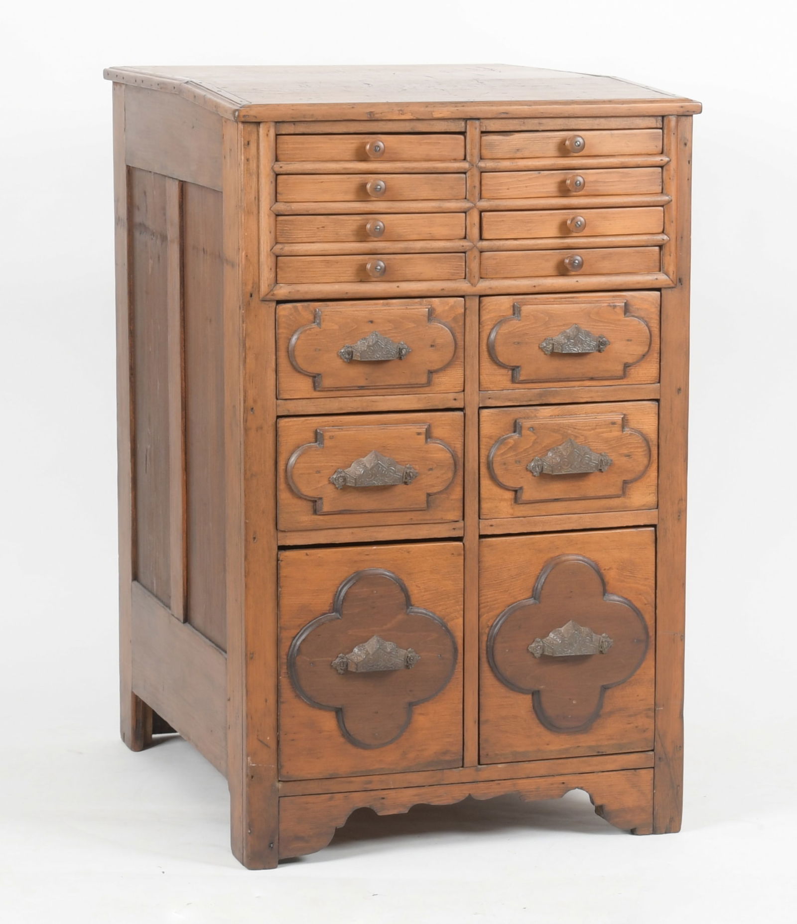 Large Fourteen-Drawer Softwood Country Store Cabinet (1 of 10)