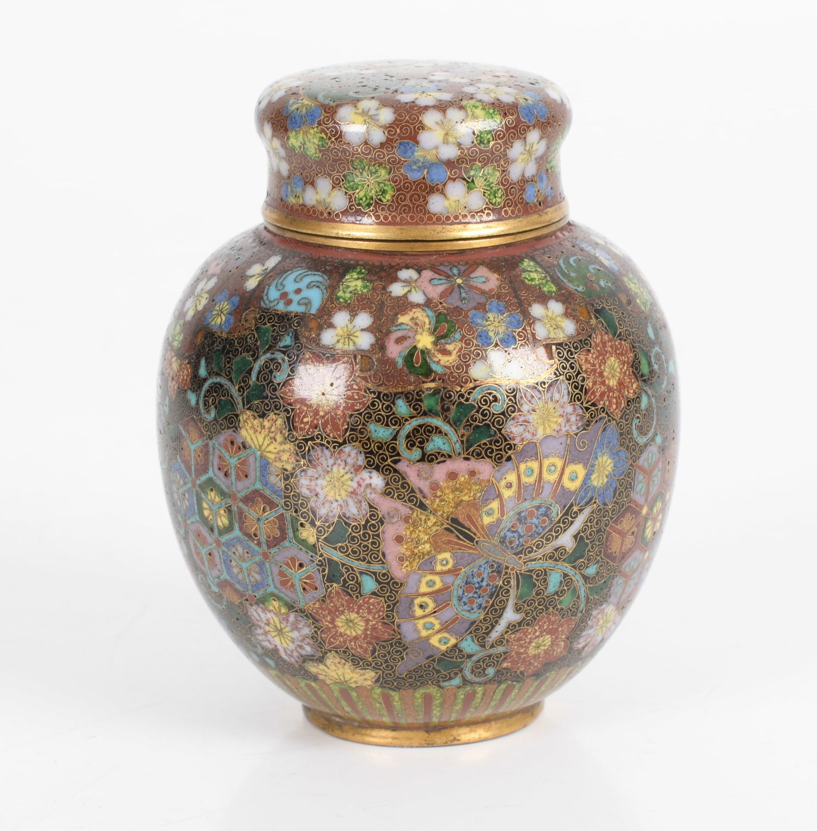 A Small Japanese Cloisonne Covered Urn (1 of 7)