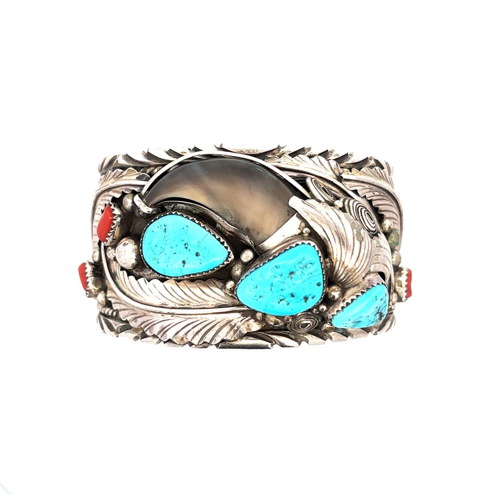 Elaine Sam Navajo Bear Claw Cuff Bracelet (1 of 4)