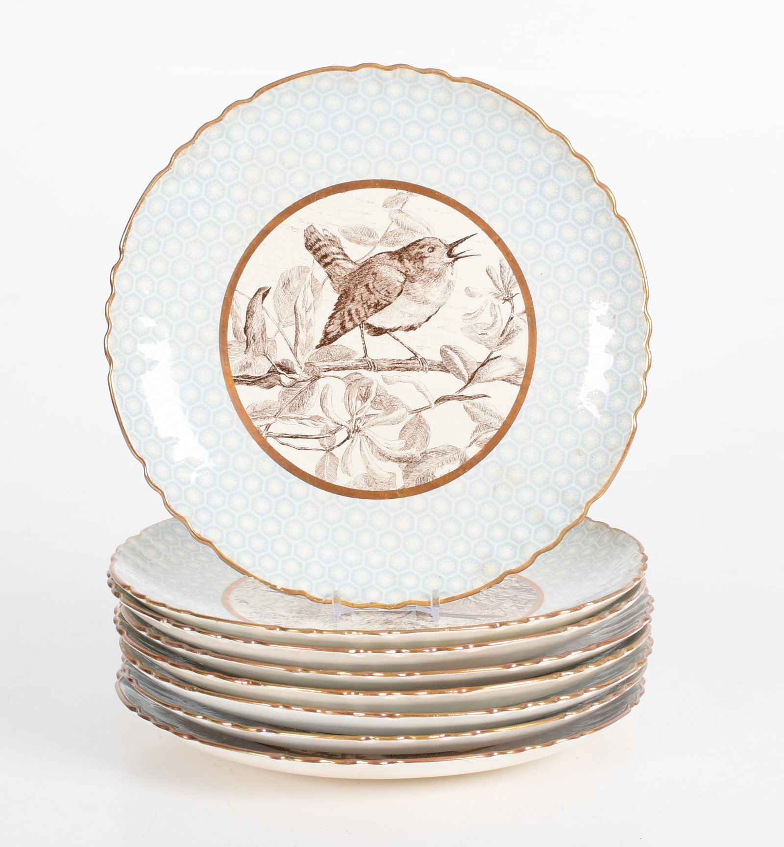 A Set of Eight 19th Century Minton Cabinet Plates (1 of 12)
