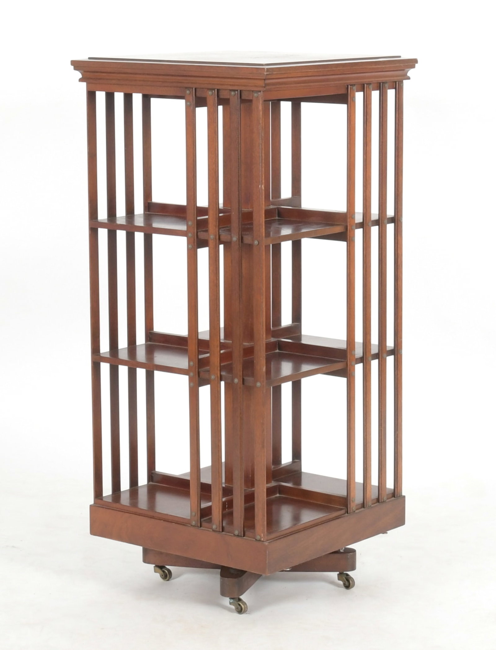 Edwardian Style Mahogany Revolving Bookcase (1 of 9)