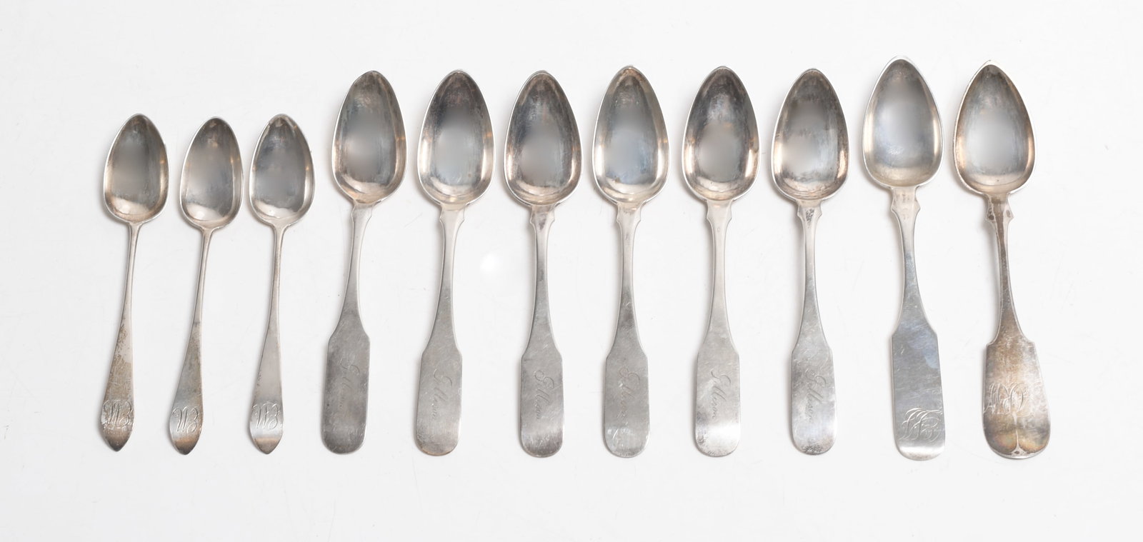 An Assembled Lot of Coin Silver Spoons, Philadelphia Makers (1 of 8)