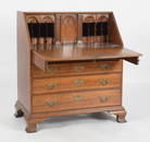 Pennsylvania Chippendale Curly Walnut Slant Front Desk