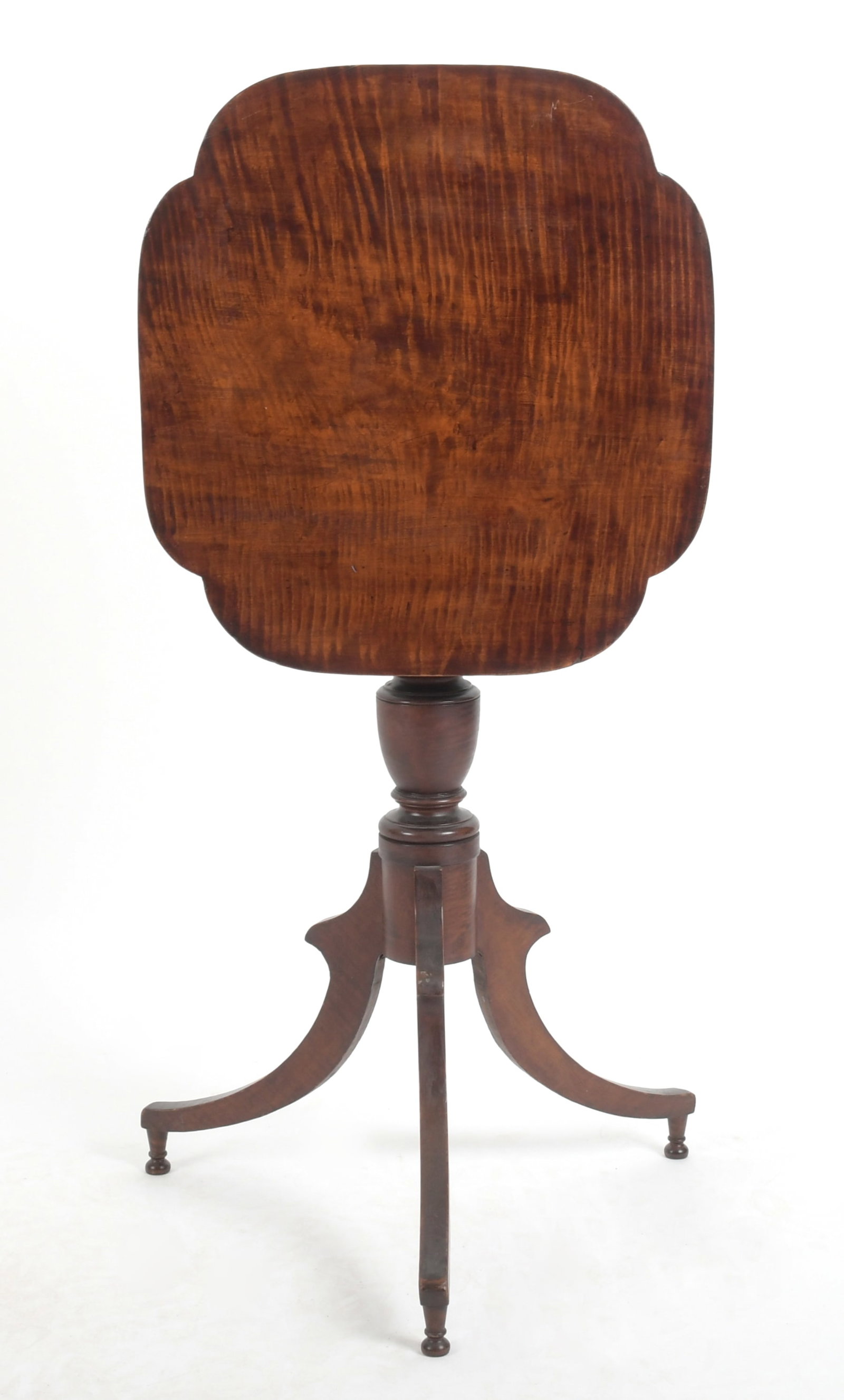 Federal Tiger Maple Tilt-Top Candlestand, 19th Century (1 of 8)