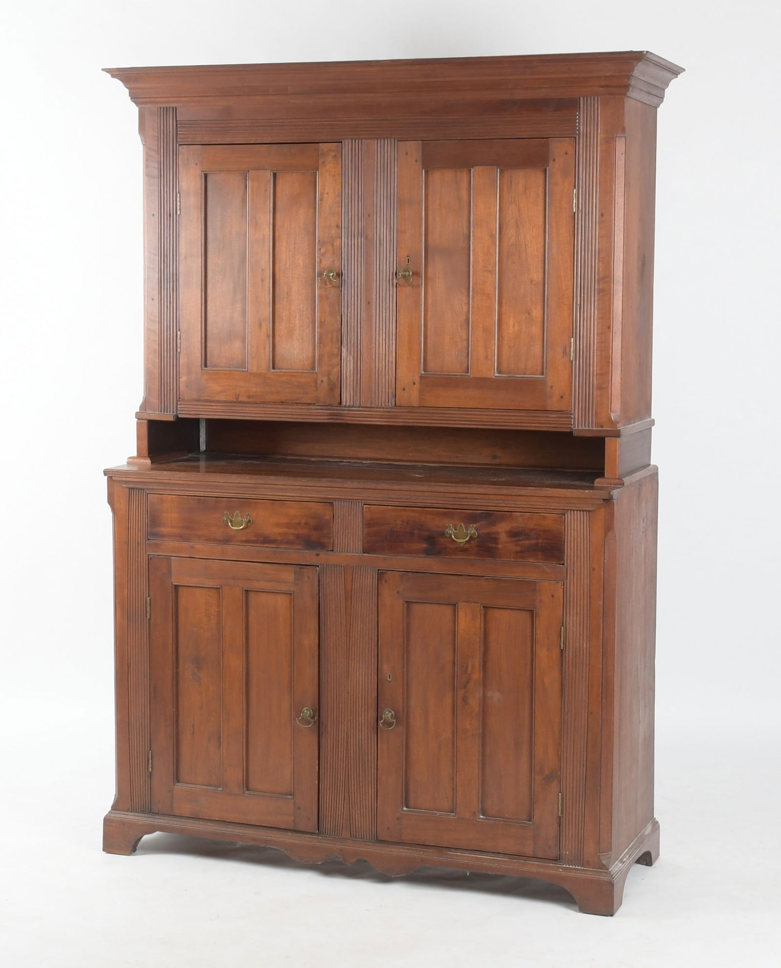 Pennsylvania Chippendale Walnut Two-Part Dutch Cupboard (1 of 11)