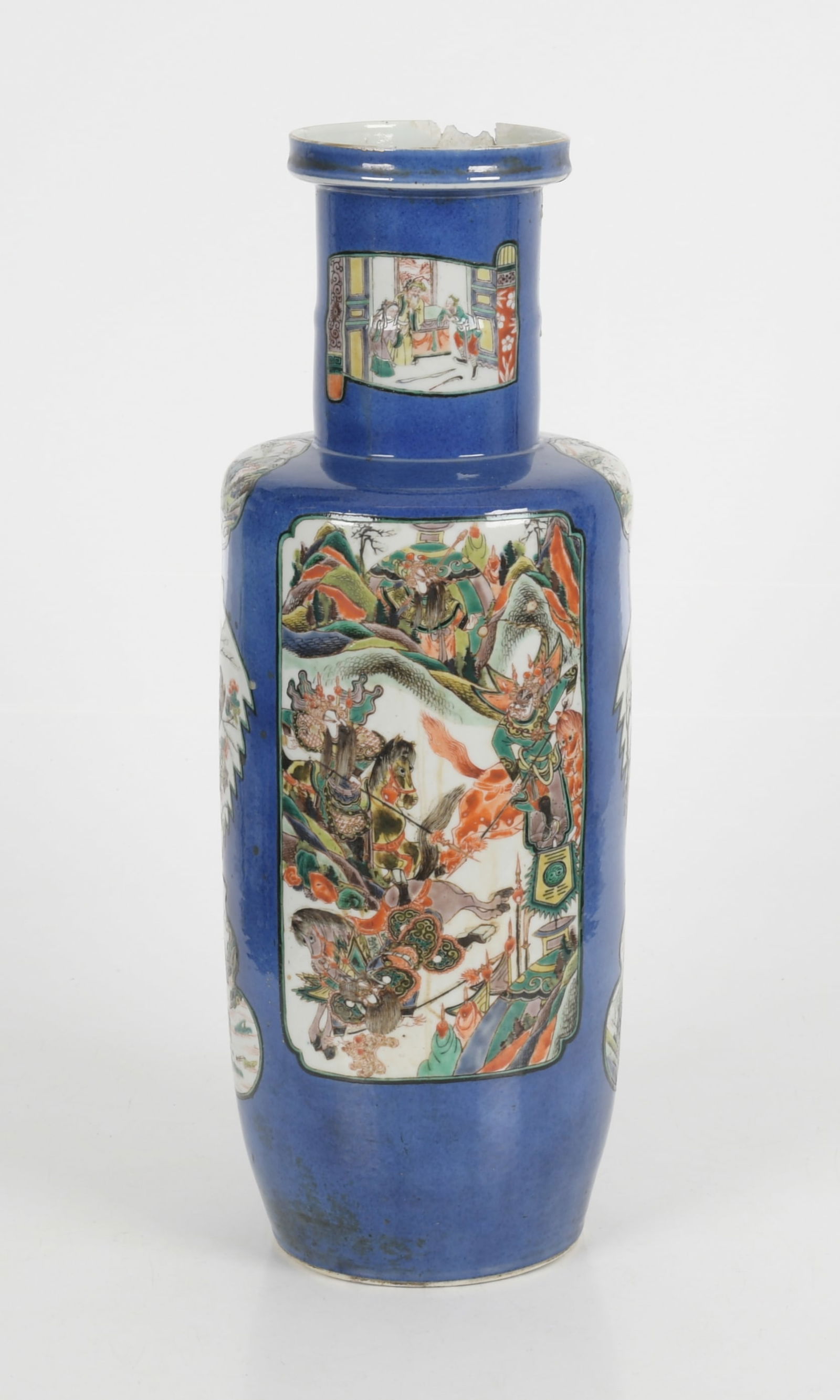 A Large Chinese Famille Verte Porcelain Vase (1 of 10)