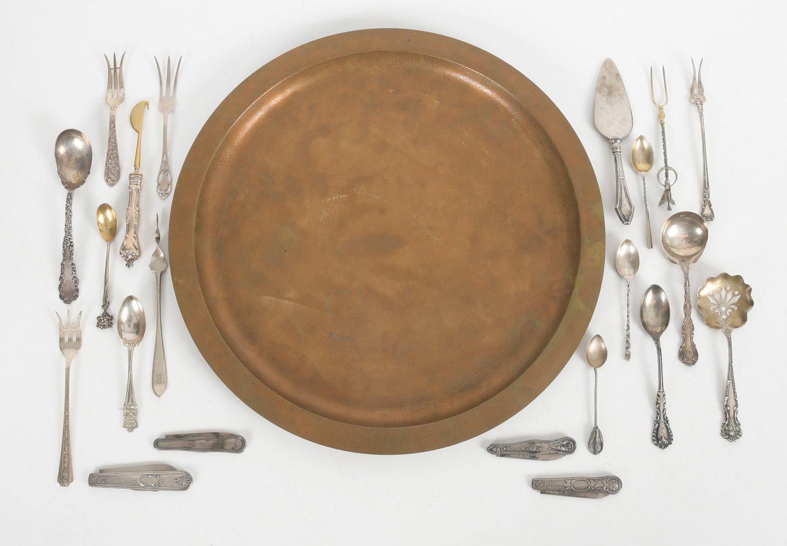 A Group of Sterling Flatware and a Tiffany Bronze Tray (1 of 11)