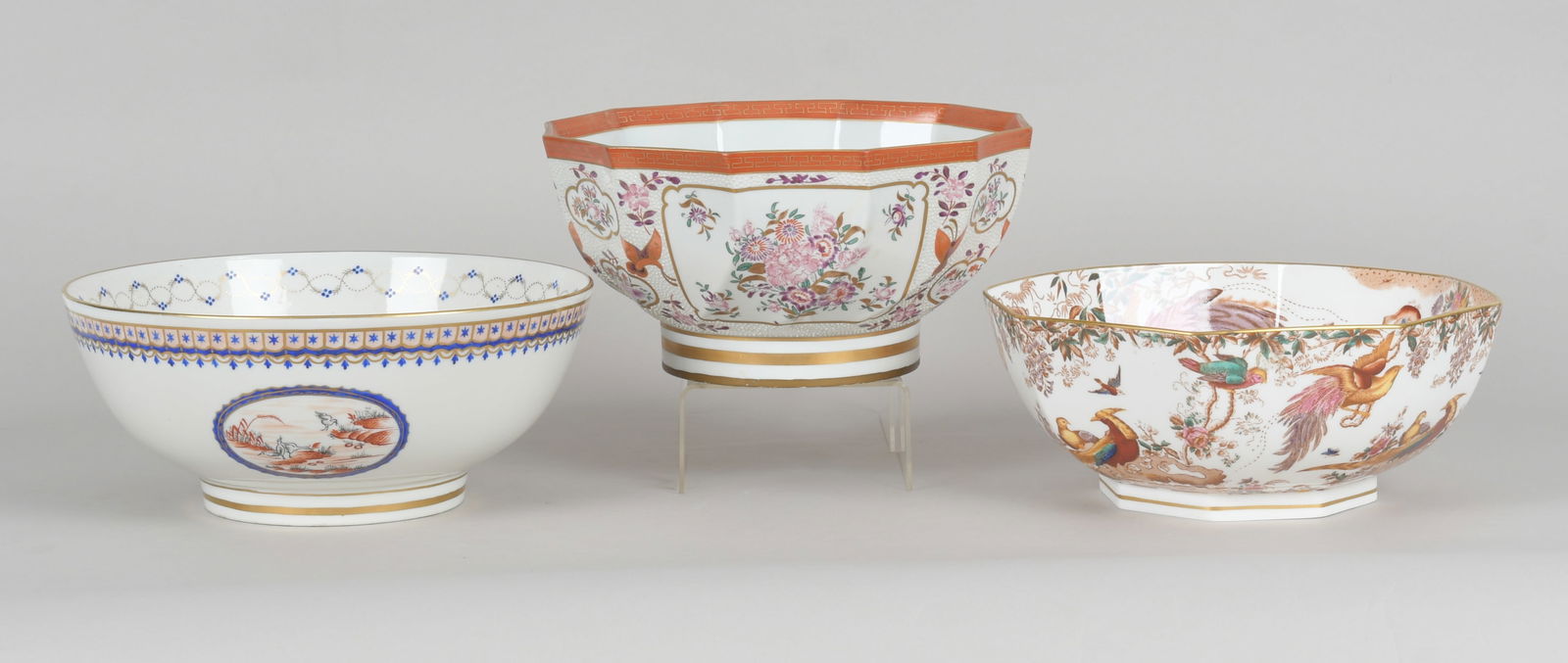 Three Large Porcelain Bowls, Samson and Royal Crown Derby (1 of 13)