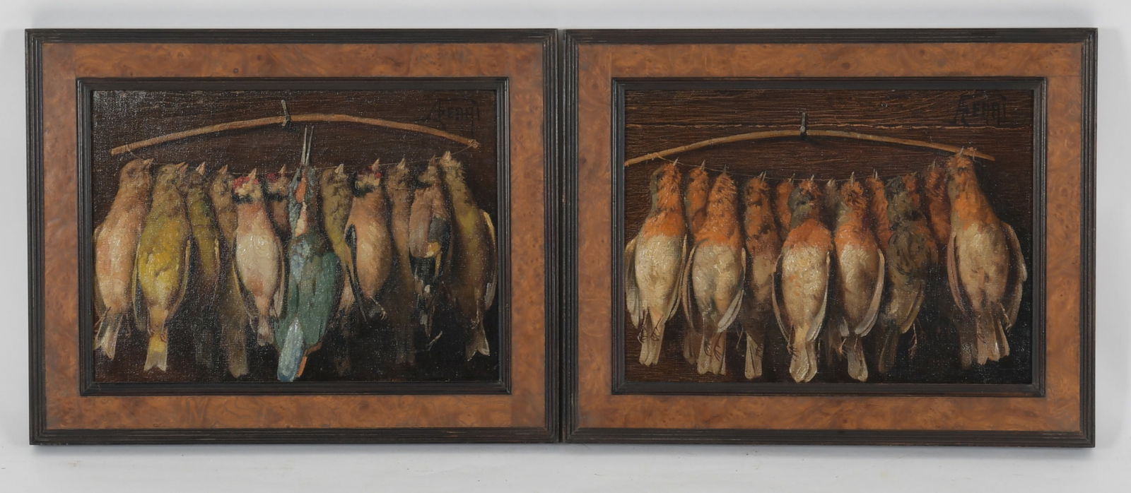 Two Works, Oil on Canvas, Game Birds (1 of 8)