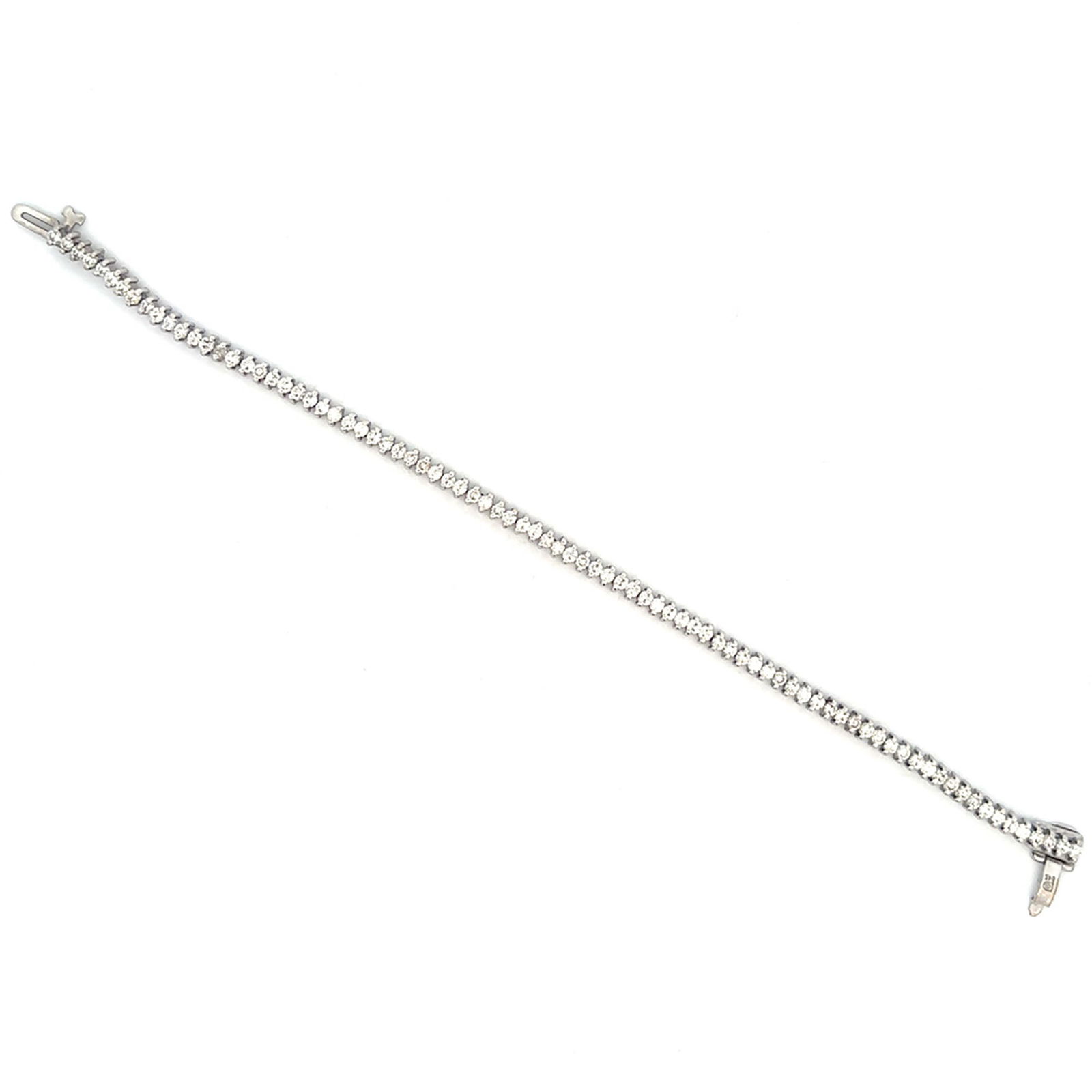 A 14K White Gold Diamond Tennis Bracelet (1 of 3)
