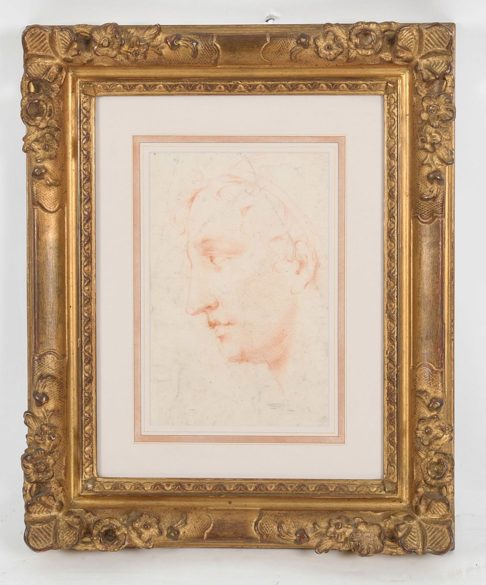 Old Master Sketch, 17th/18th Century, Head Study in Red Chalk (1 of 5)