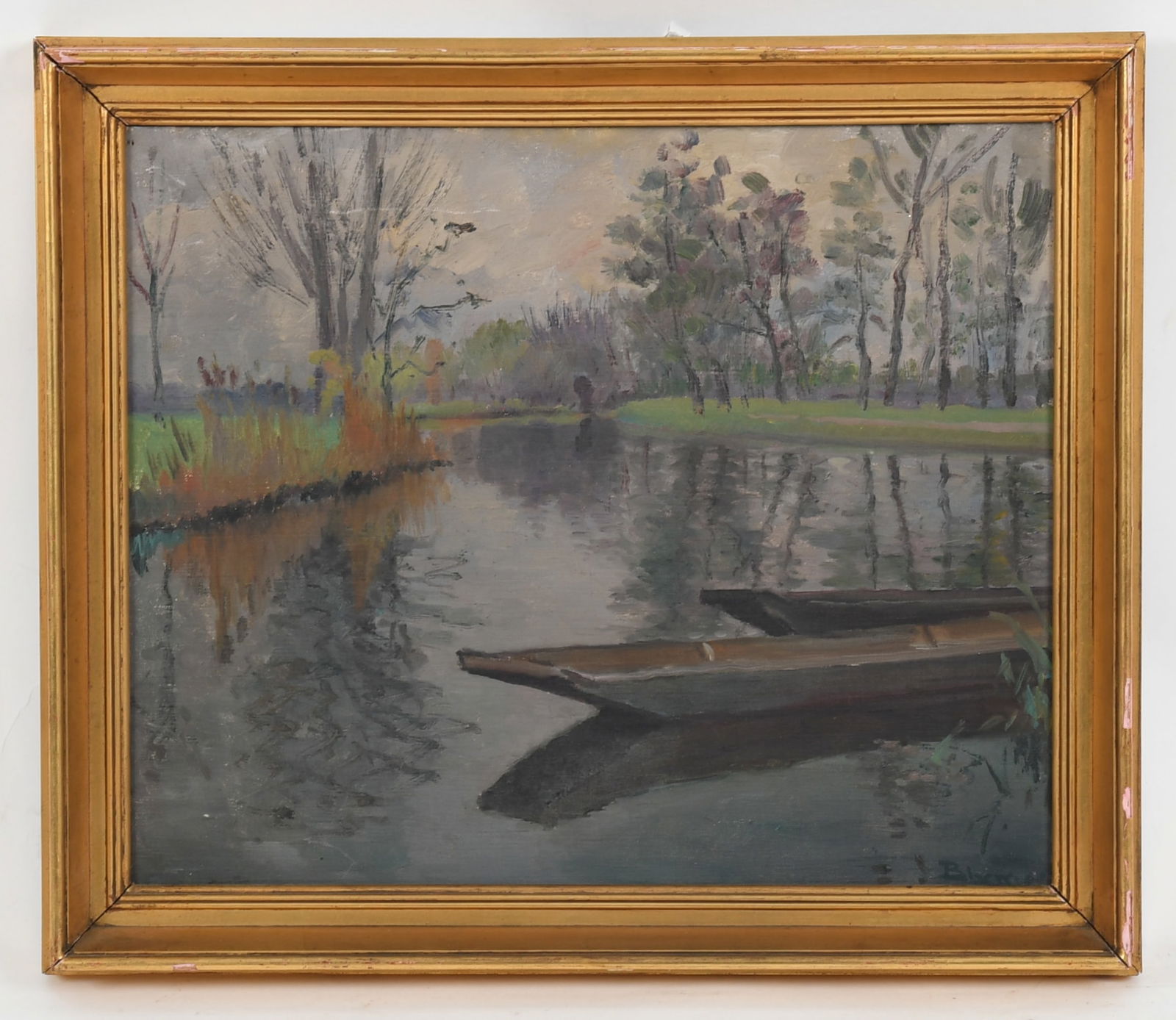 Lucien Blumer (French, 1871-1947) Impressionist River Landscape (1 of 6)