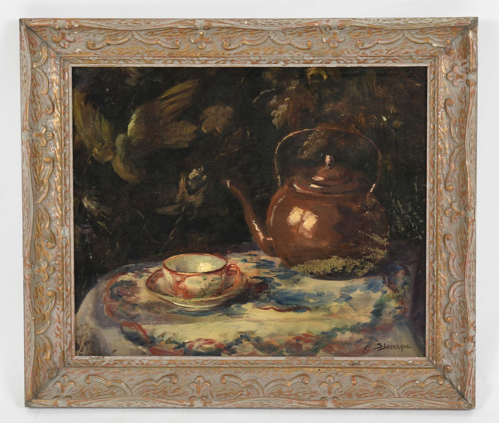 Oil on Canvas, Still Life, Signed Levesque (1 of 7)