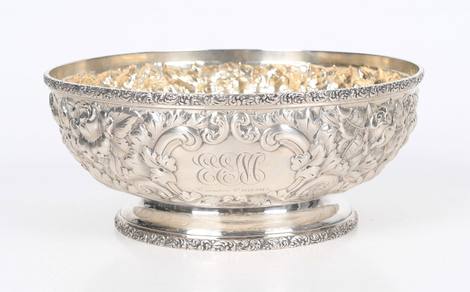 A Good Repousse Sterling Presentation Bowl (1 of 7)