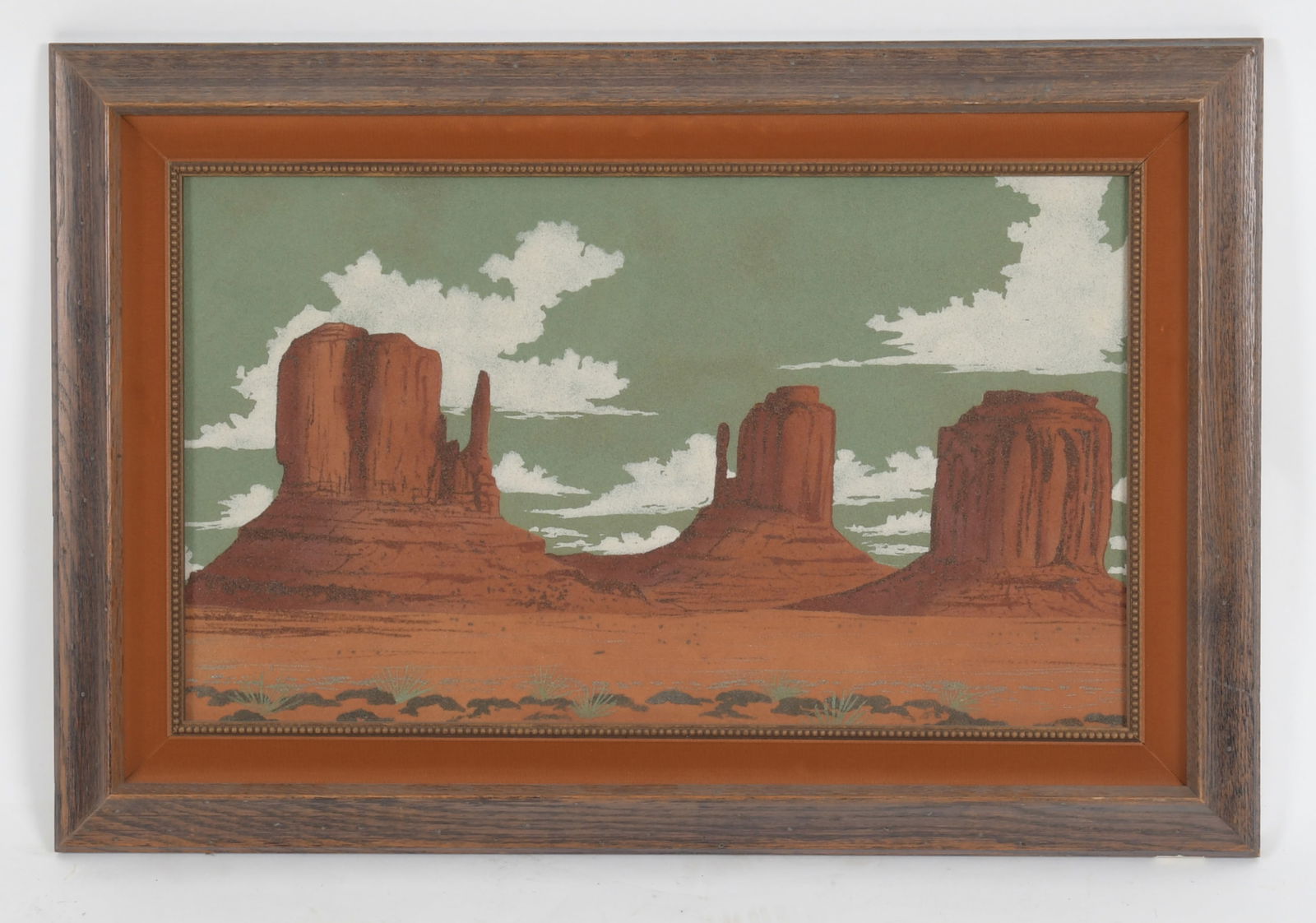 Eugene Baatsoslanii Joe (b 1951), Navajo Sand Painting, Landscape (1 of 6)