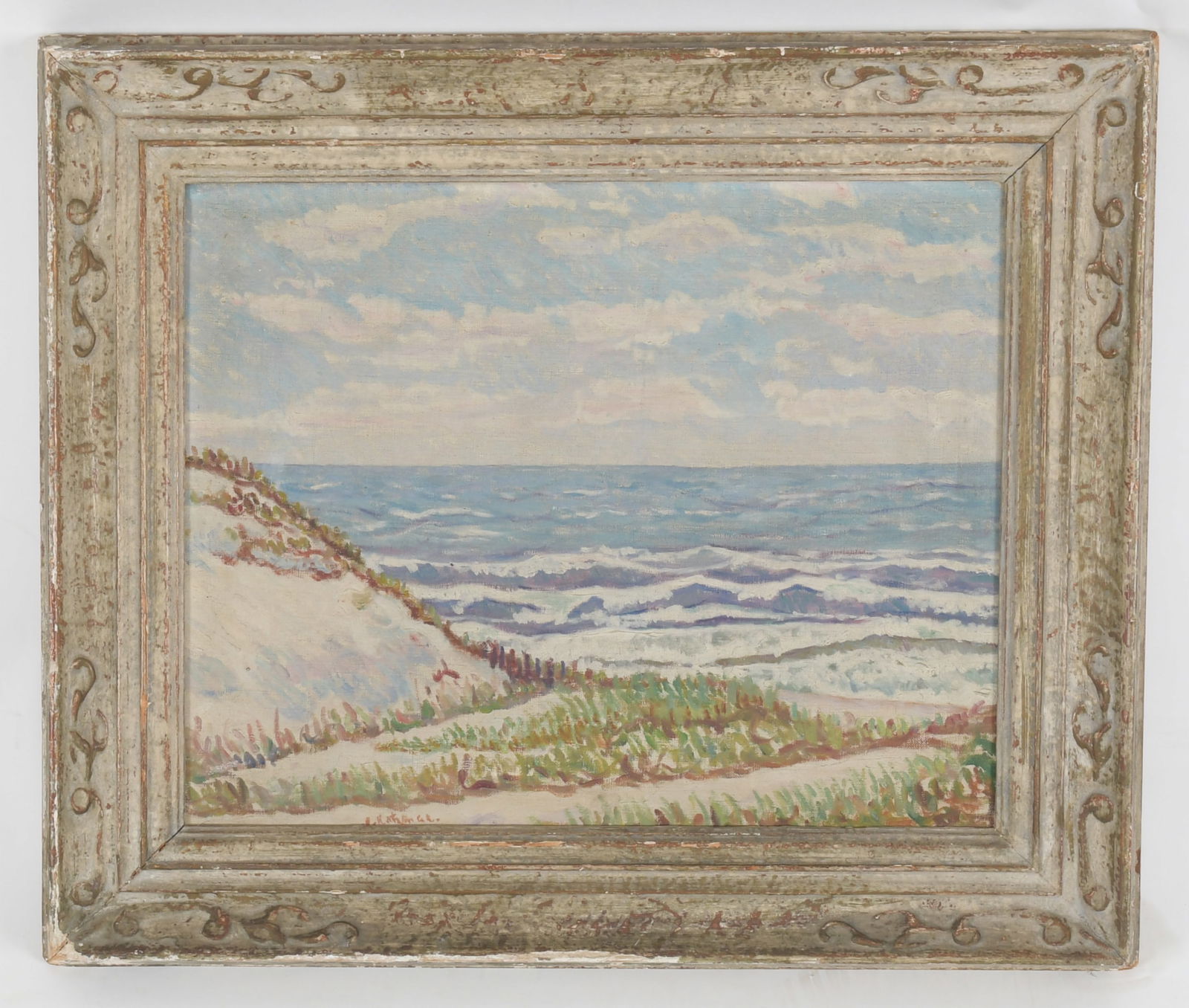 Continental School, Oil on Canvas, Impressionist Seascape (1 of 7)