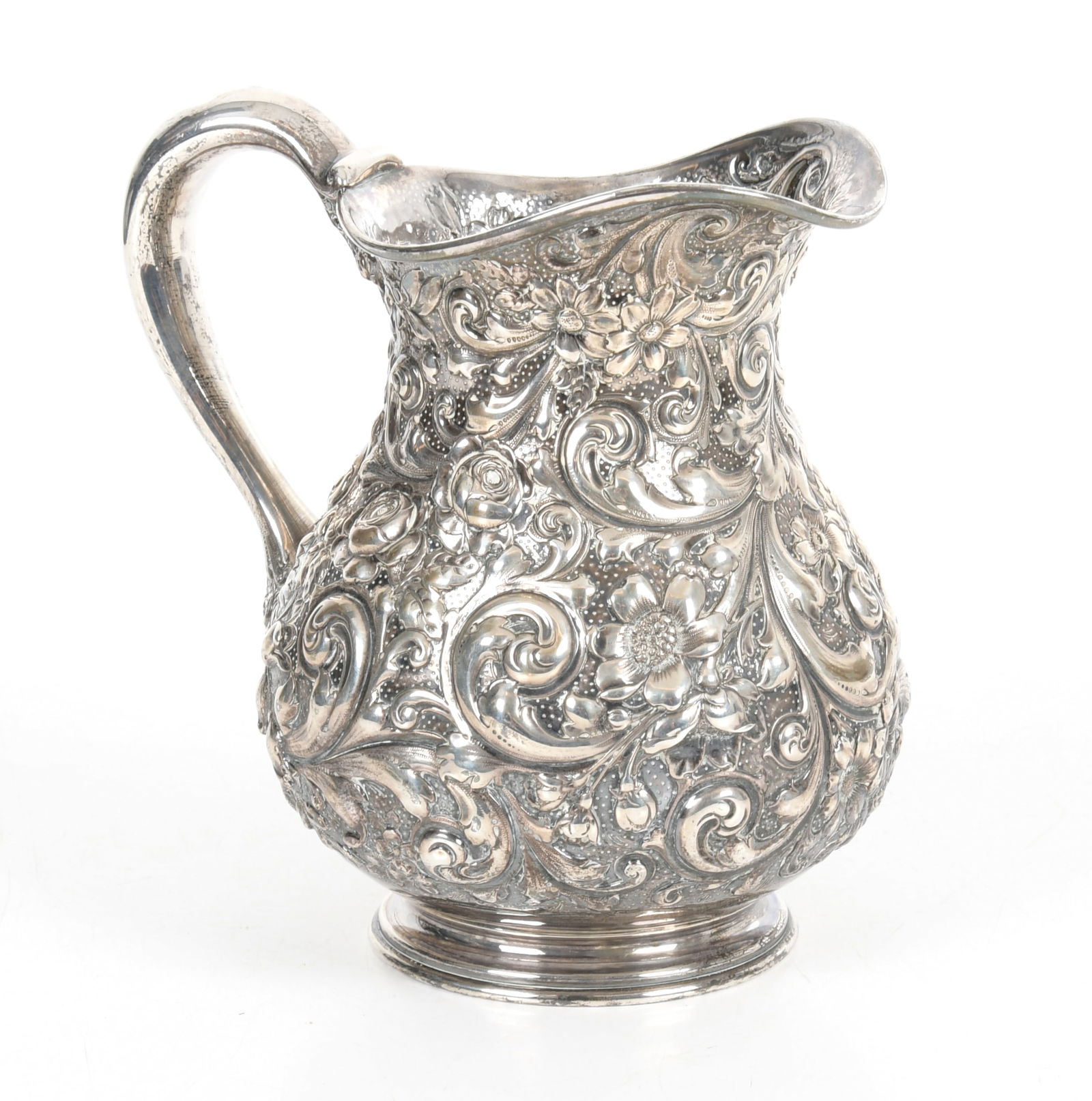 A Repousse Sterling Silver Pitcher (1 of 6)