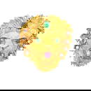 18K Gold Emerald Diamond Ruby Lion Brooch