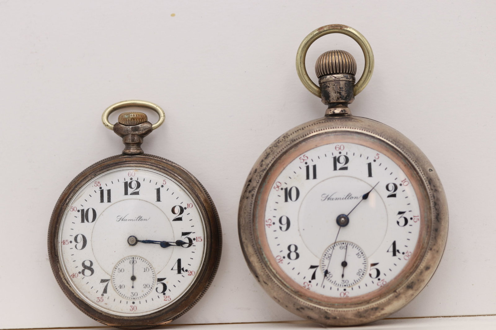 Two Hamilton Pocket Watches in Sterling Cases (1 of 11)