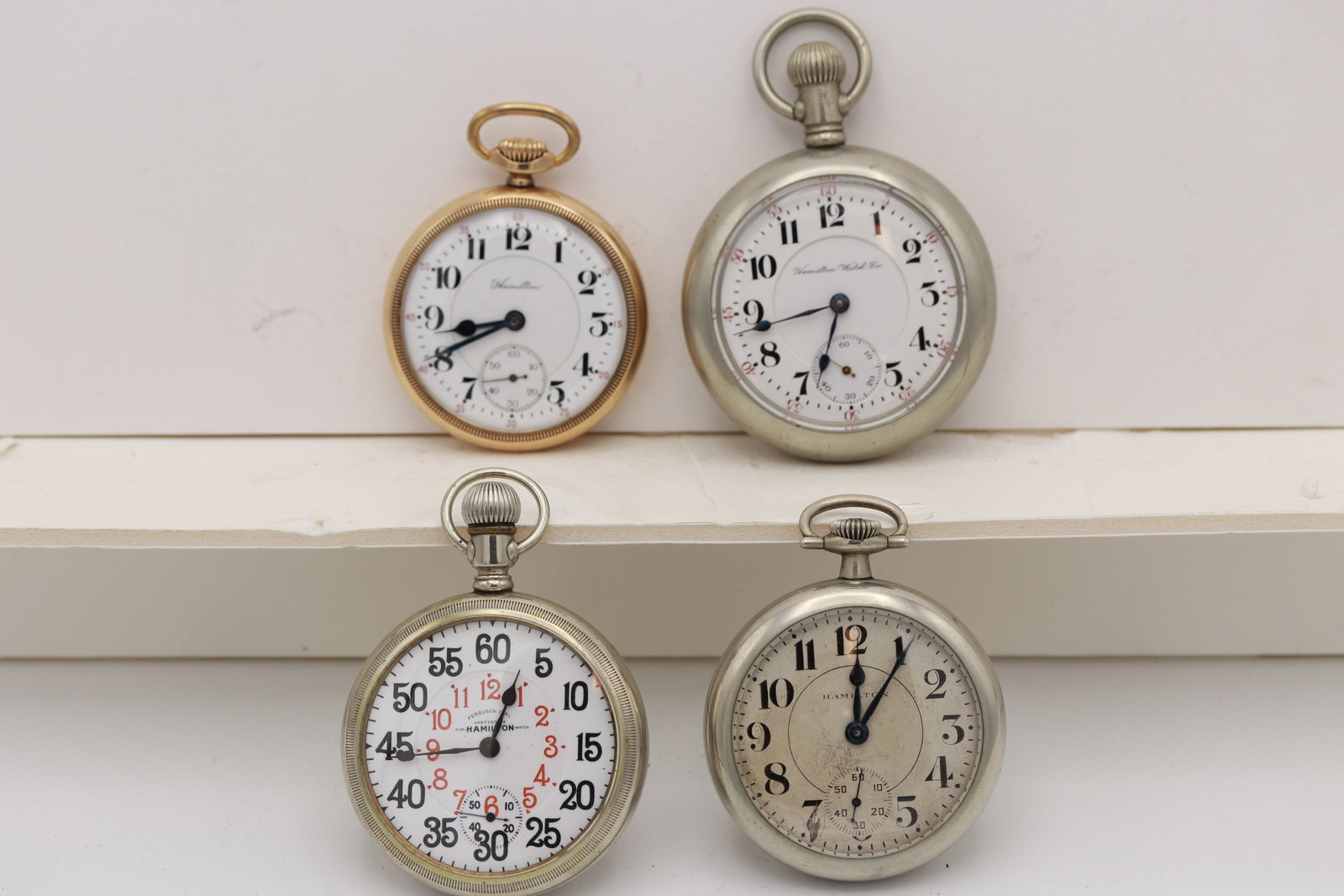 Four Hamilton Pocket Watches, Railroad Style (1 of 10)