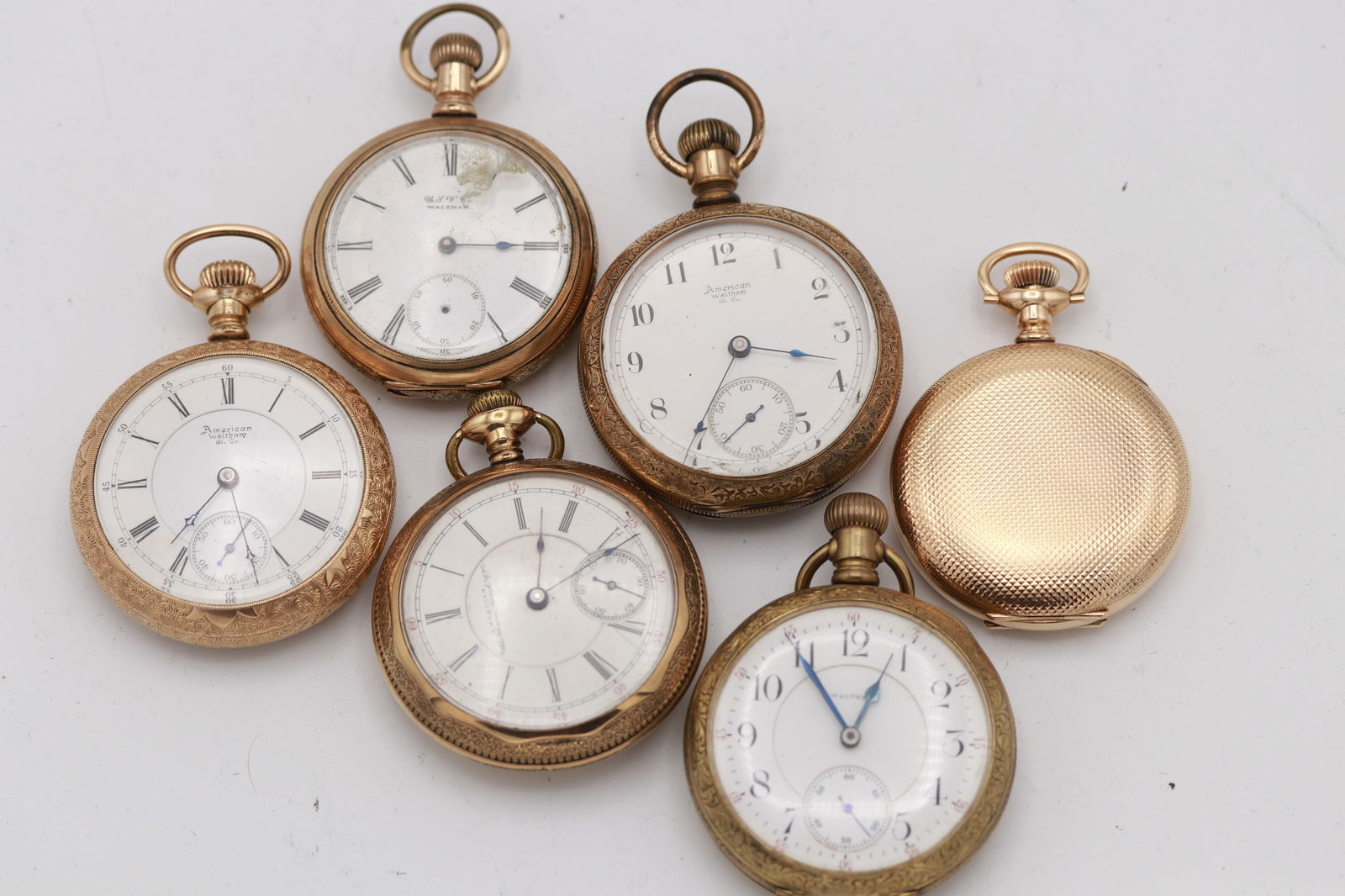 Six Pocket Watches by Waltham, Gold Filled Cases (1 of 10)