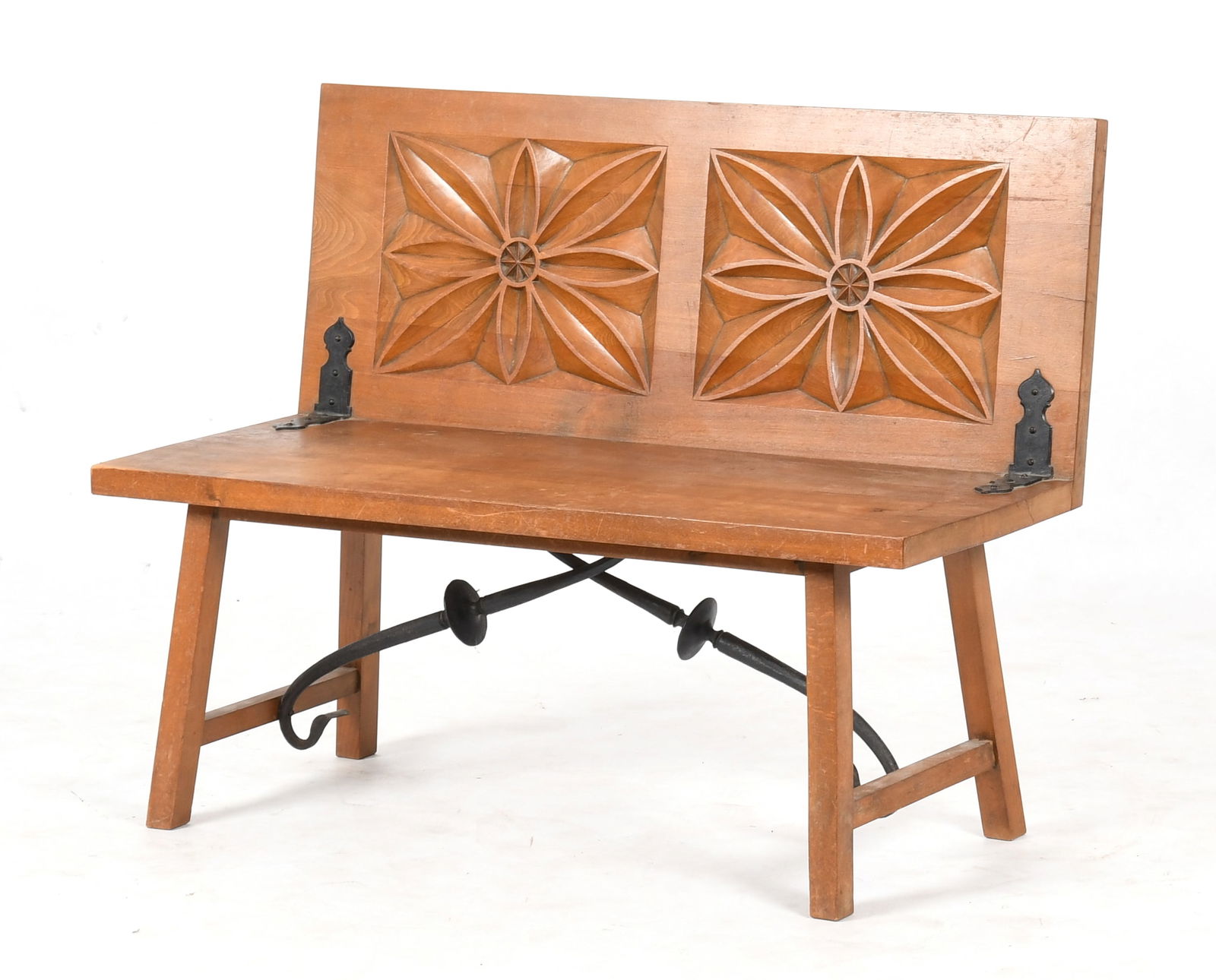 Continental Baroque Style Carved Beechwood Bench, 20th Century (1 of 8)