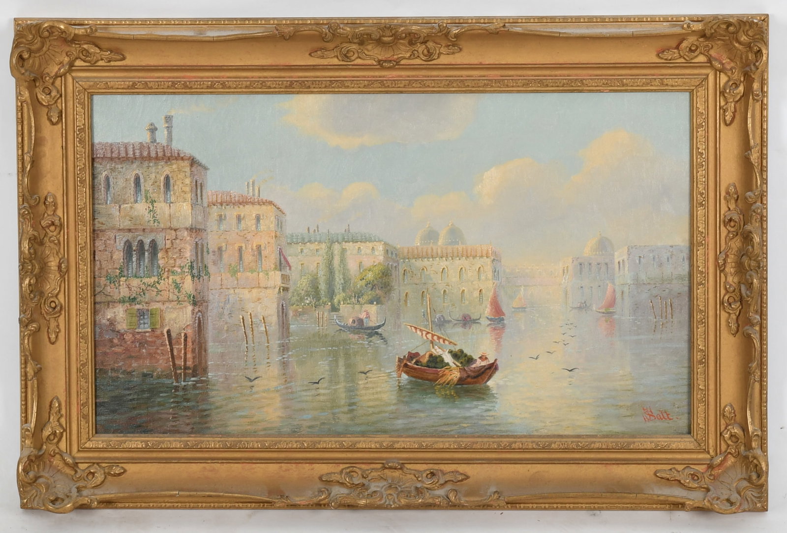 James Salt (British, 1850-1903) Venetian Canal Scene, Oil on Canvas (1 of 5)