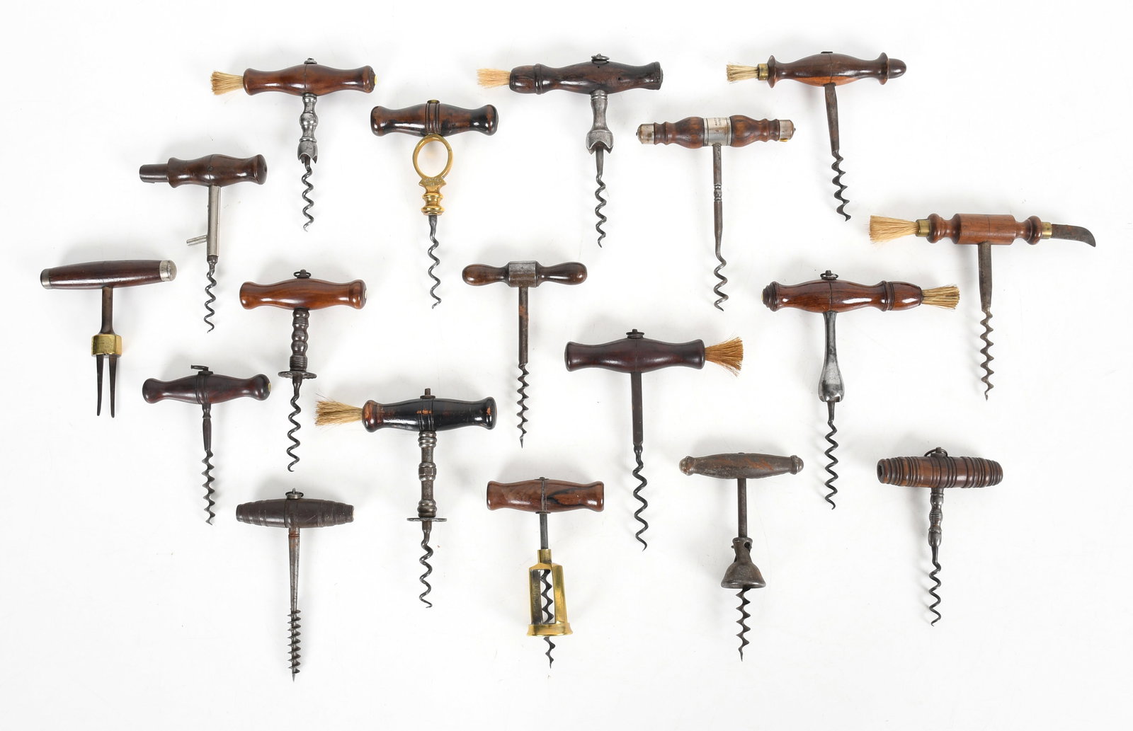 A Group of Antique Corkscrews with Wooden Handles (1 of 11)