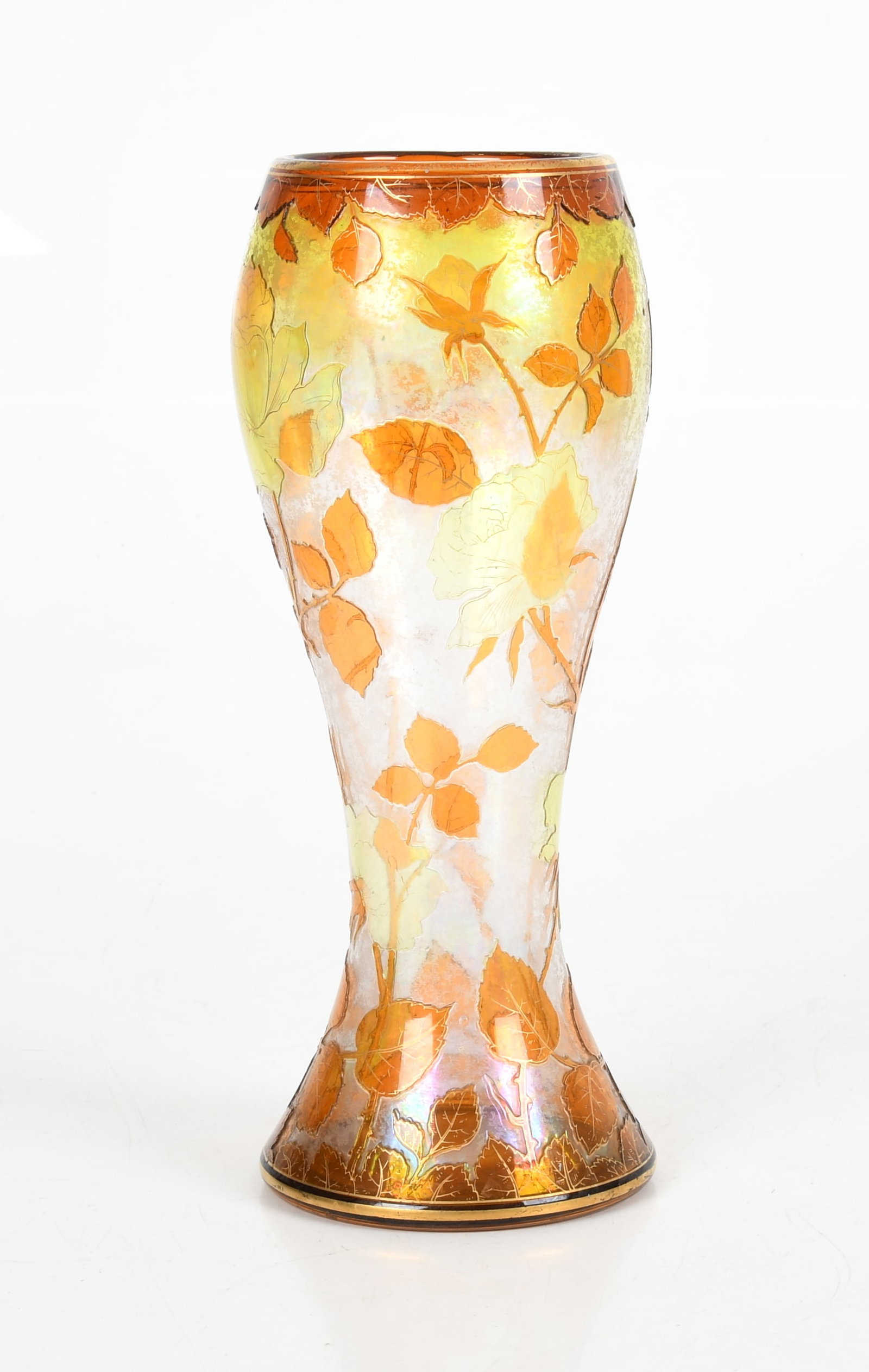 A Large American Cameo Glass Vase, Honesdale (1 of 5)