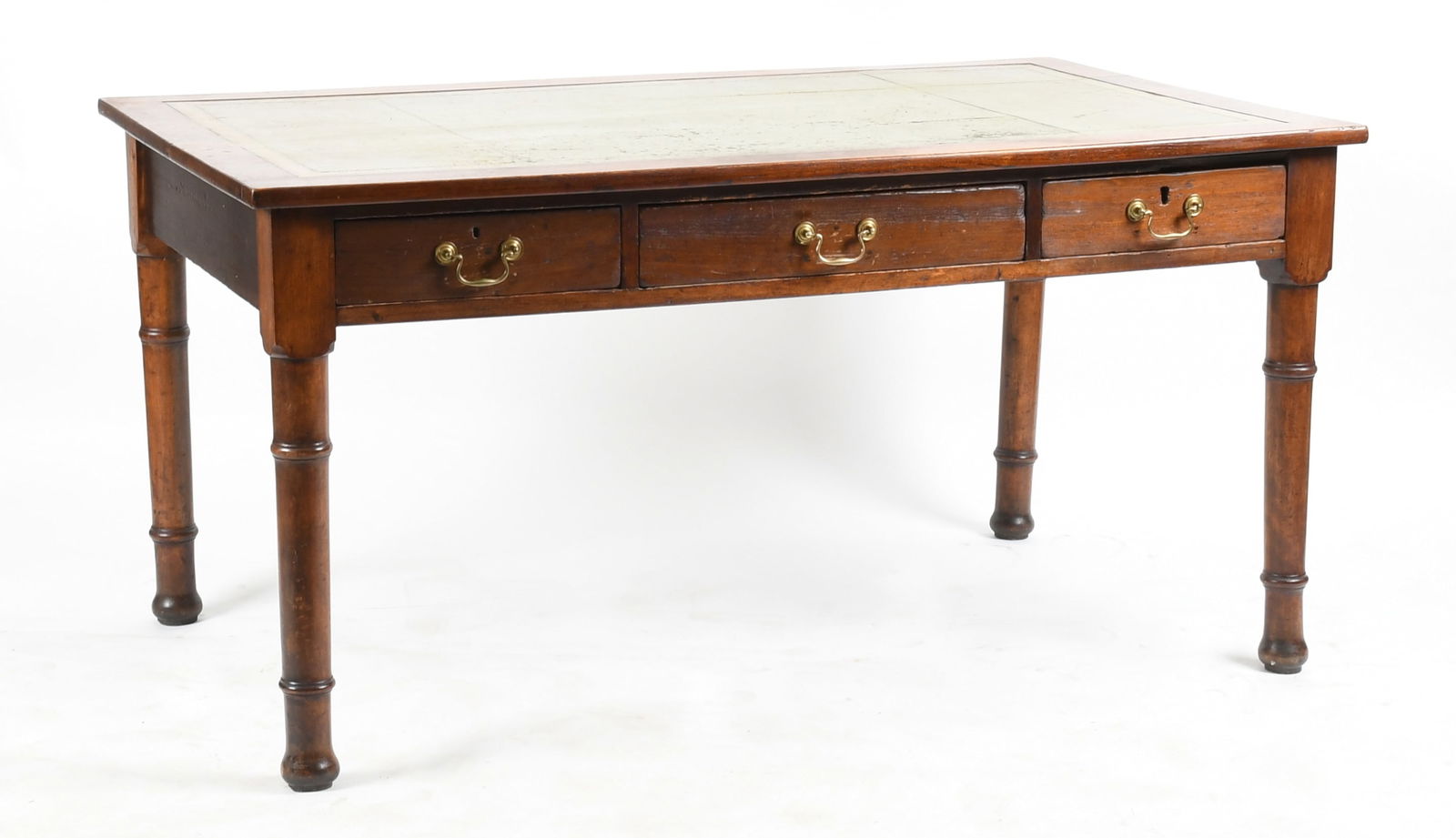 American Oak and Mahogany Writing Table, Late 19th Century (1 of 9)