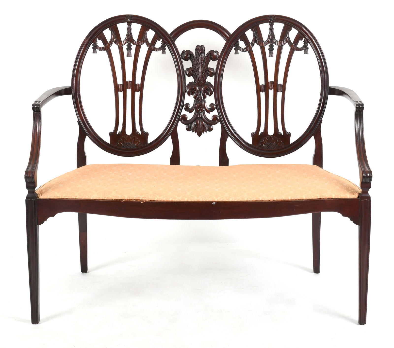 George III Style??Carved Mahogany Double Back Settee, Early 20th Cen (1 of 8)