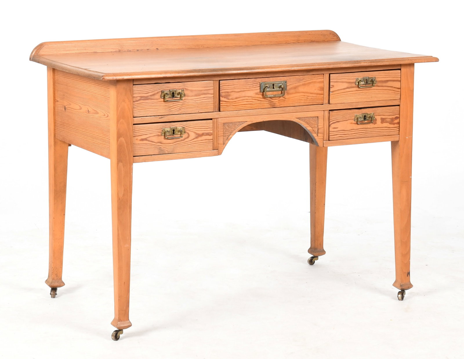 Swedish Pine Writing Table, Late 19th Century (1 of 8)