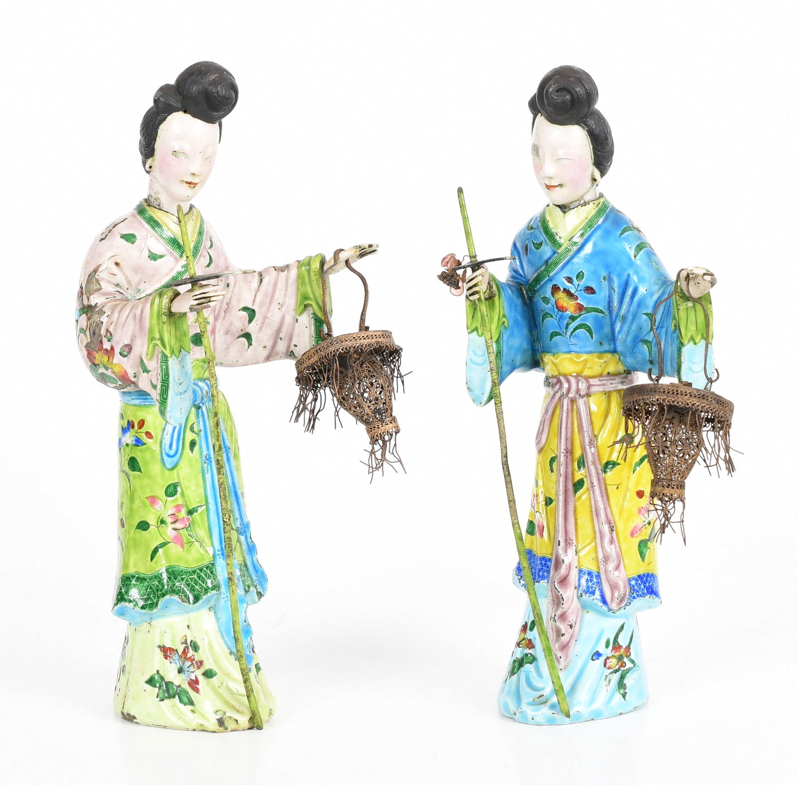 Two Chinese Silver Enameled Figures (1 of 11)