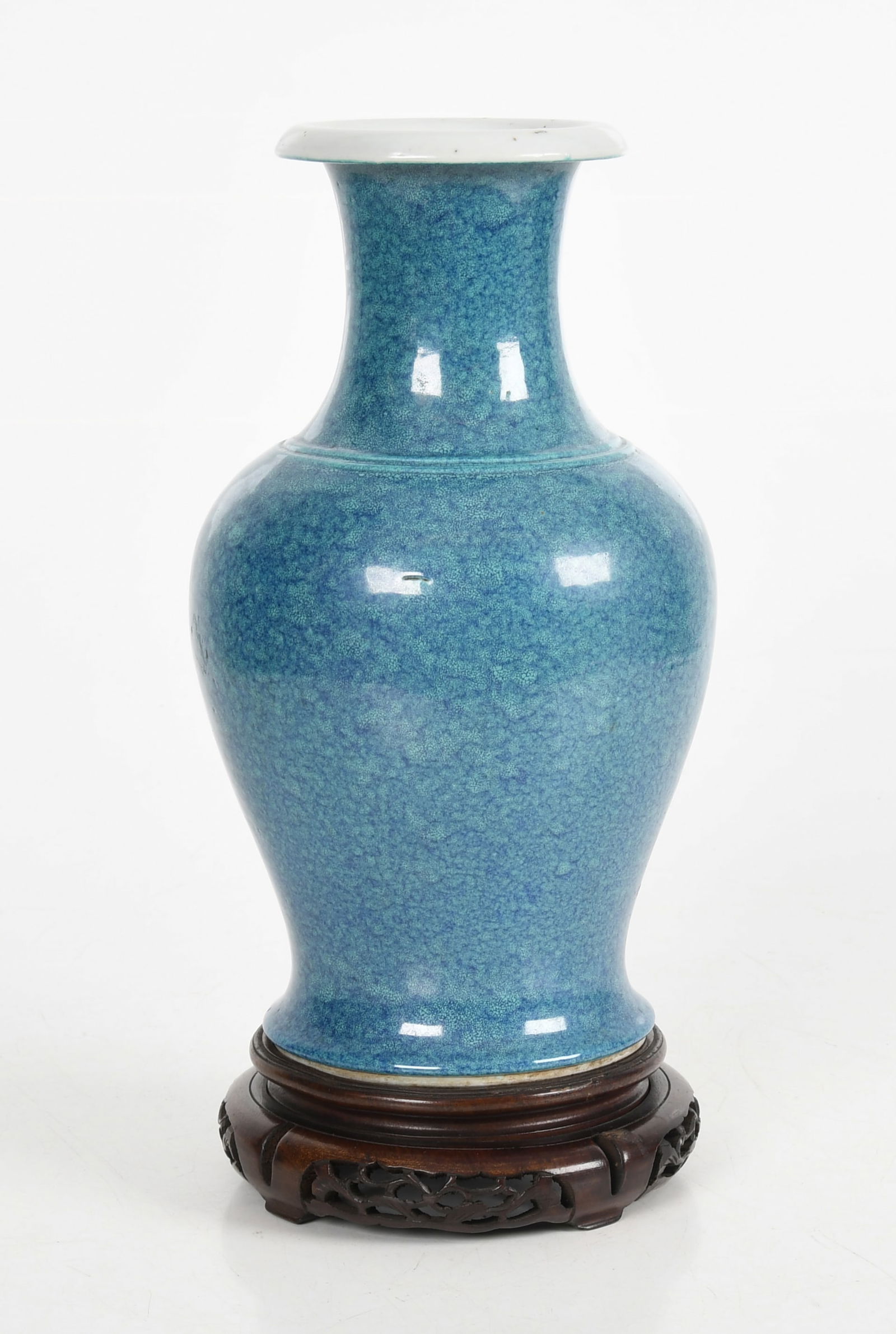 A Chinese Porcelain Vase with Robin's Egg Blue Glaze (1 of 8)